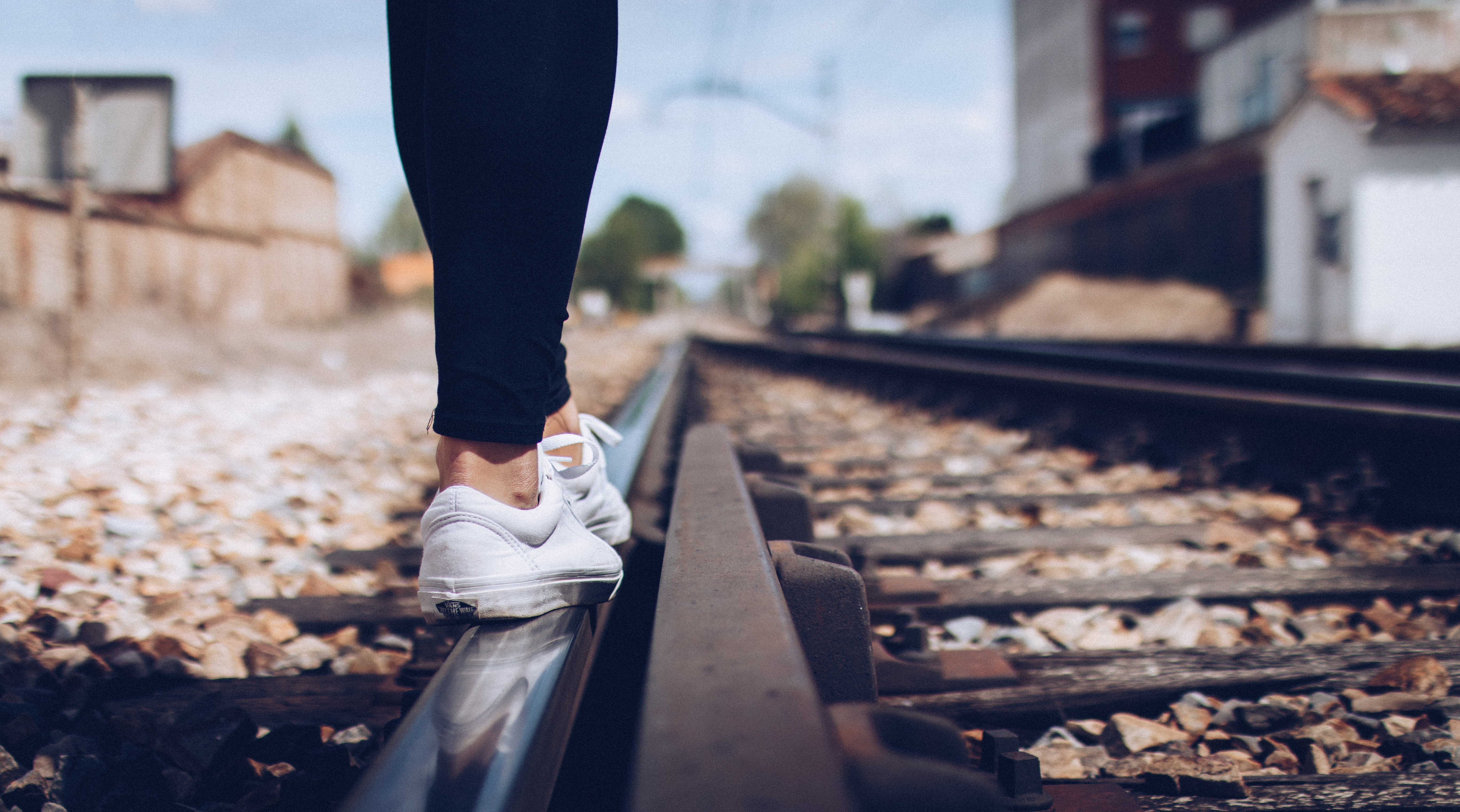 miscellanea, miscellaneous, legs, sneakers, railway