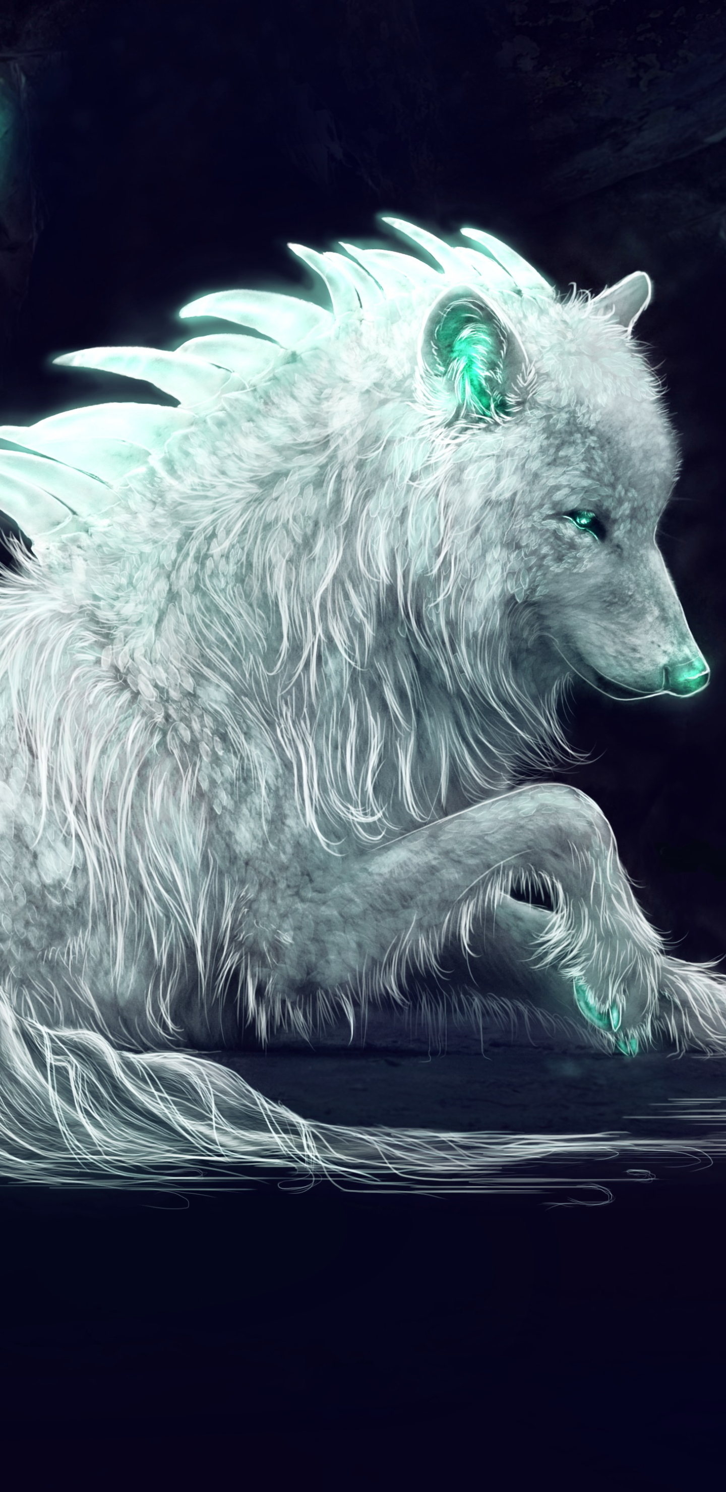 Download mobile wallpaper Fantasy, Wolf, Fantasy Animals for free.