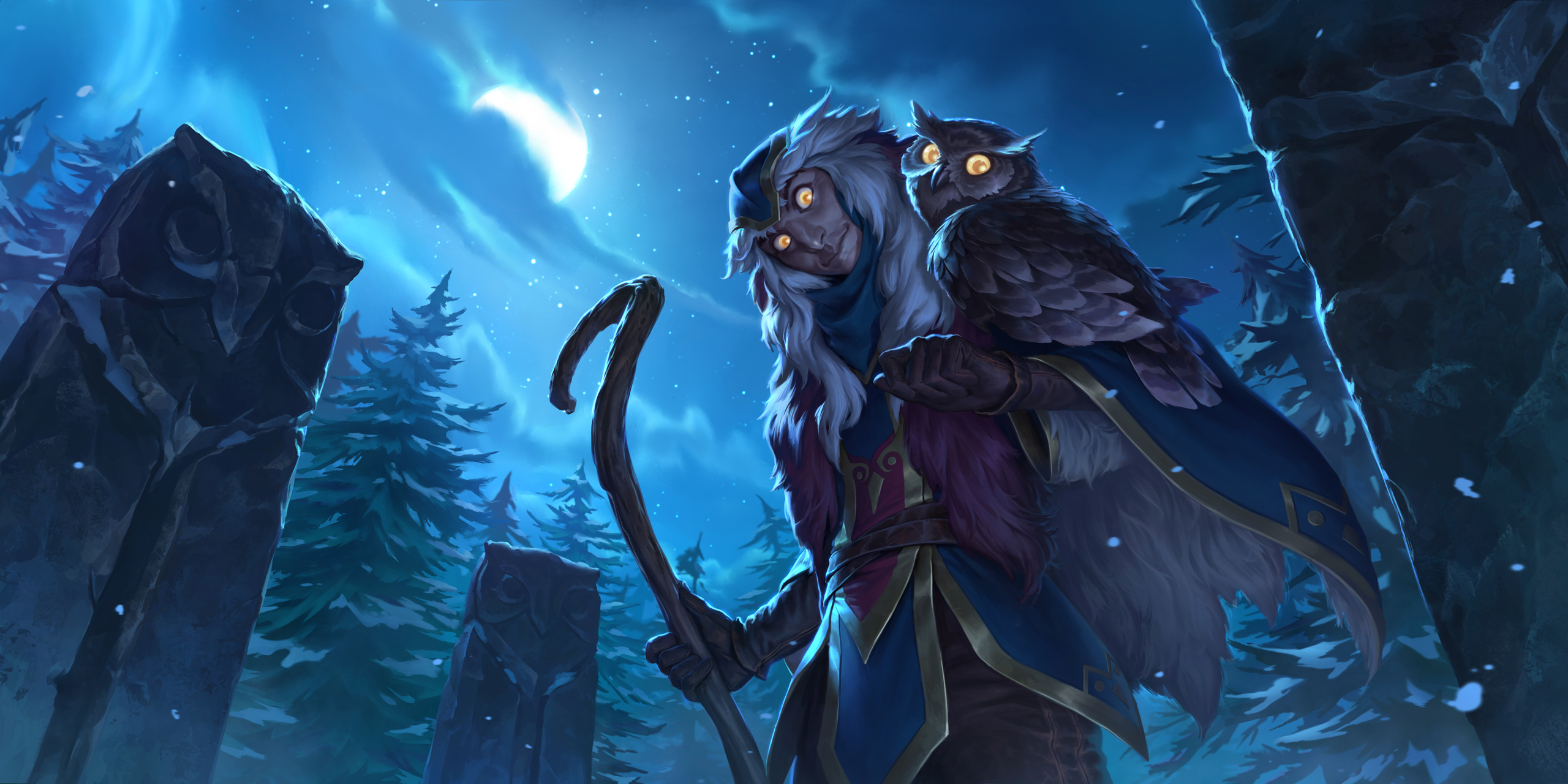 video game, legends of runeterra, freljord (league of legends), owl, shaman