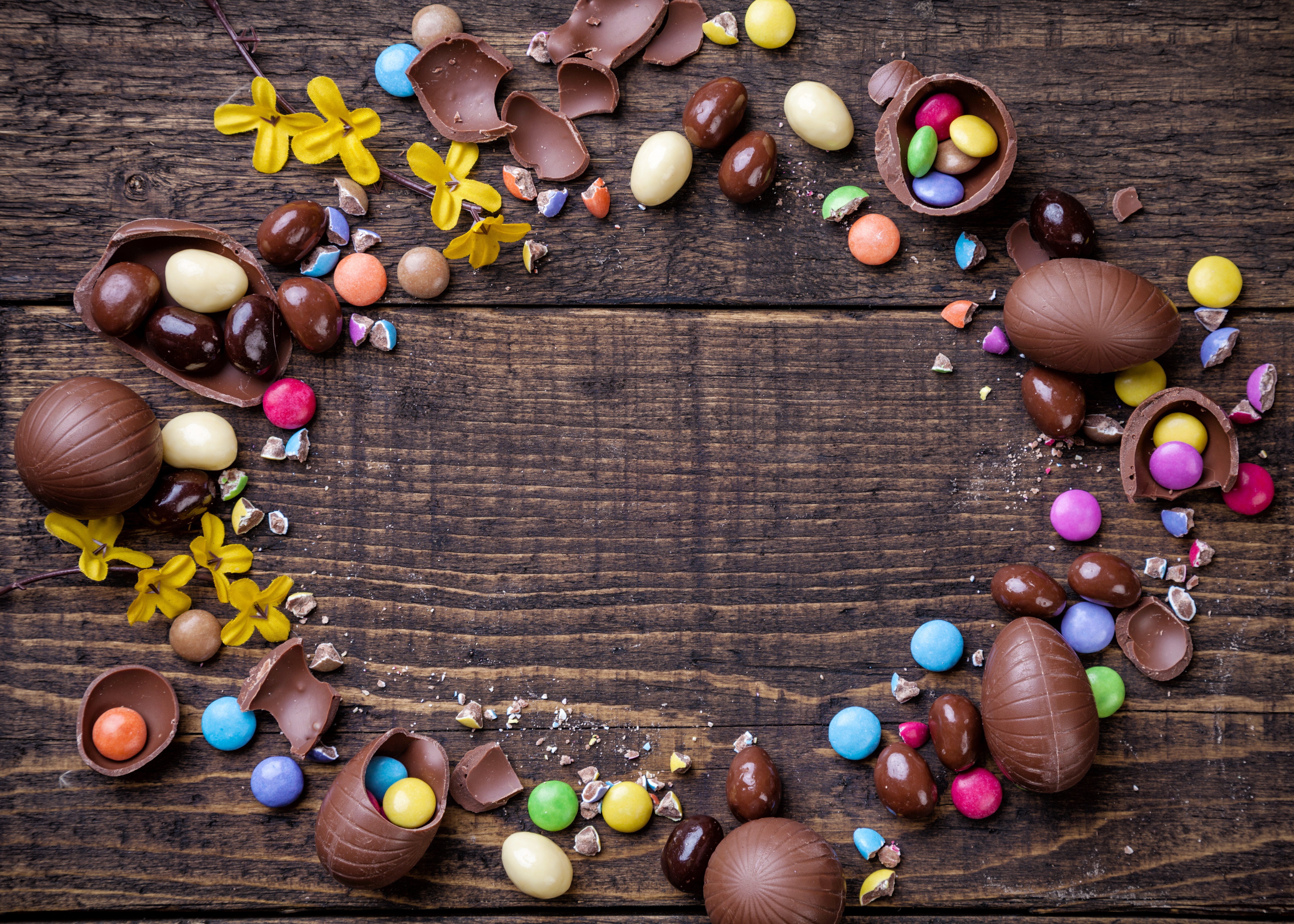 Laden Sie das Feiertage, Ostern, Schokolade, Süßwaren, Stillleben-Bild kostenlos auf Ihren PC-Desktop herunter