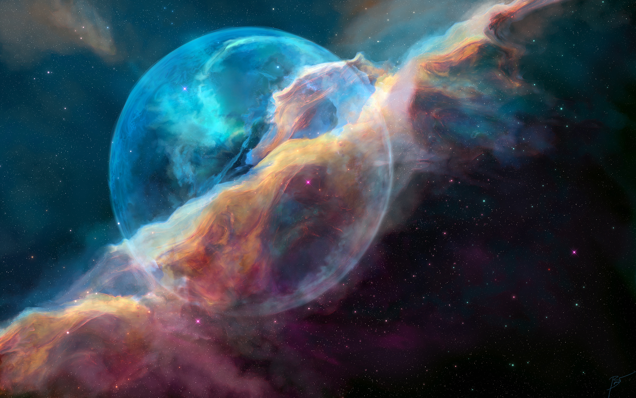 Free download wallpaper Nebula, Space, Planet, Colorful, Sci Fi on your PC desktop