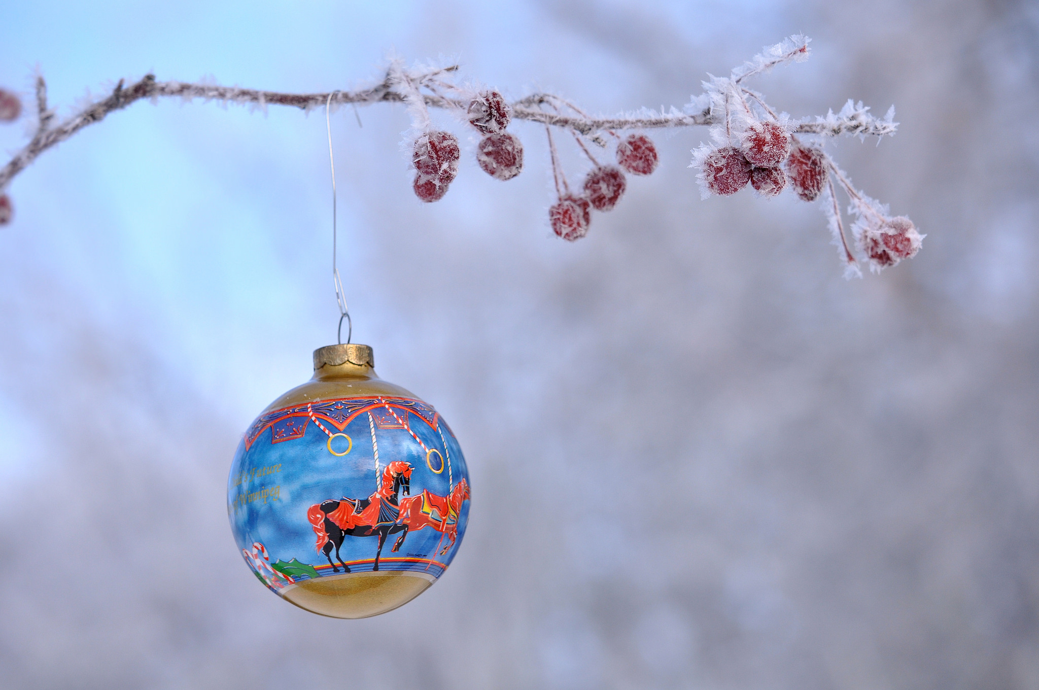 Free download wallpaper Christmas, Holiday, Frozen, Christmas Ornaments on your PC desktop