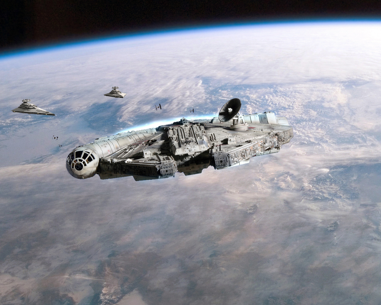 millennium falcon, sci fi, star wars