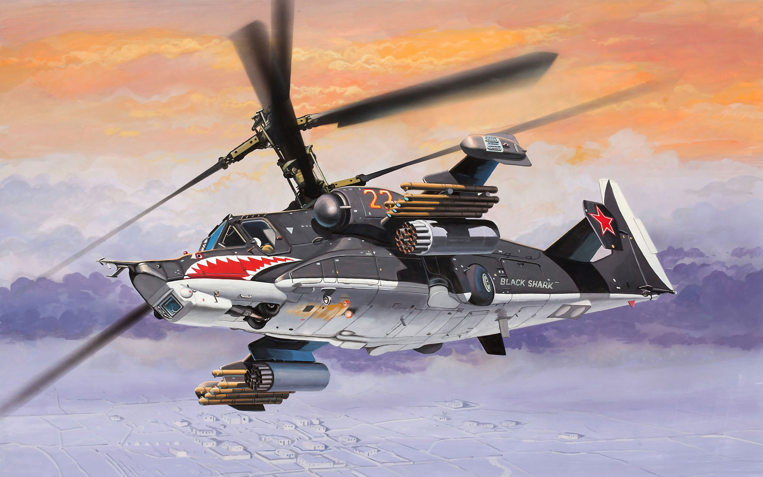 296595画像をダウンロード軍隊, カモフ ka 50, 軍用ヘリコプター-壁紙とスクリーンセーバーを無料で