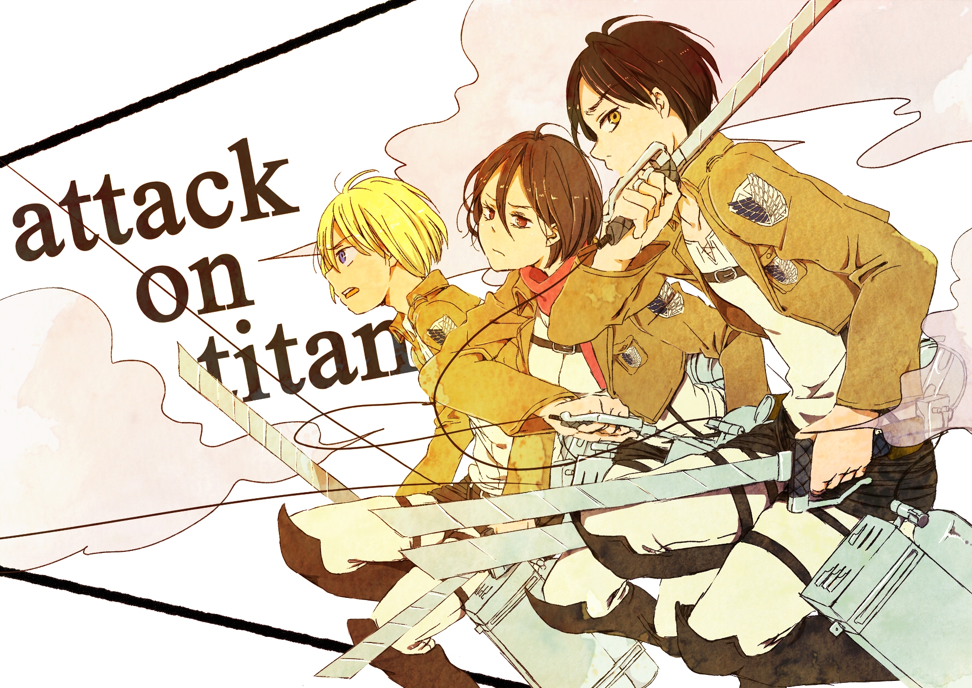 Téléchargez des papiers peints mobile Animé, Armin Arlert, Eren Yager, Mikasa Ackerman, L'attaque Des Titans gratuitement.