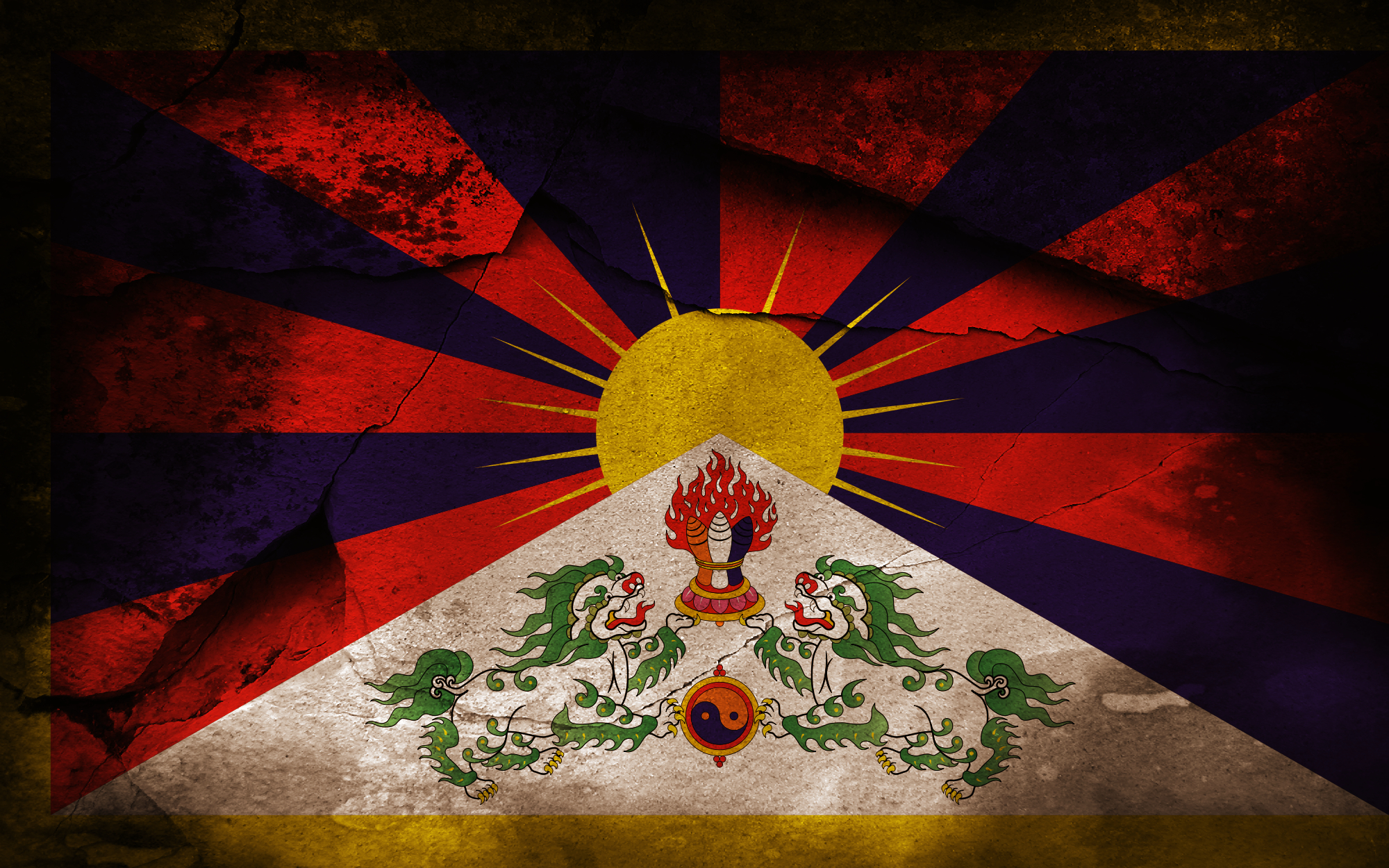 Baixar papéis de parede de desktop Bandeira Do Tibete HD