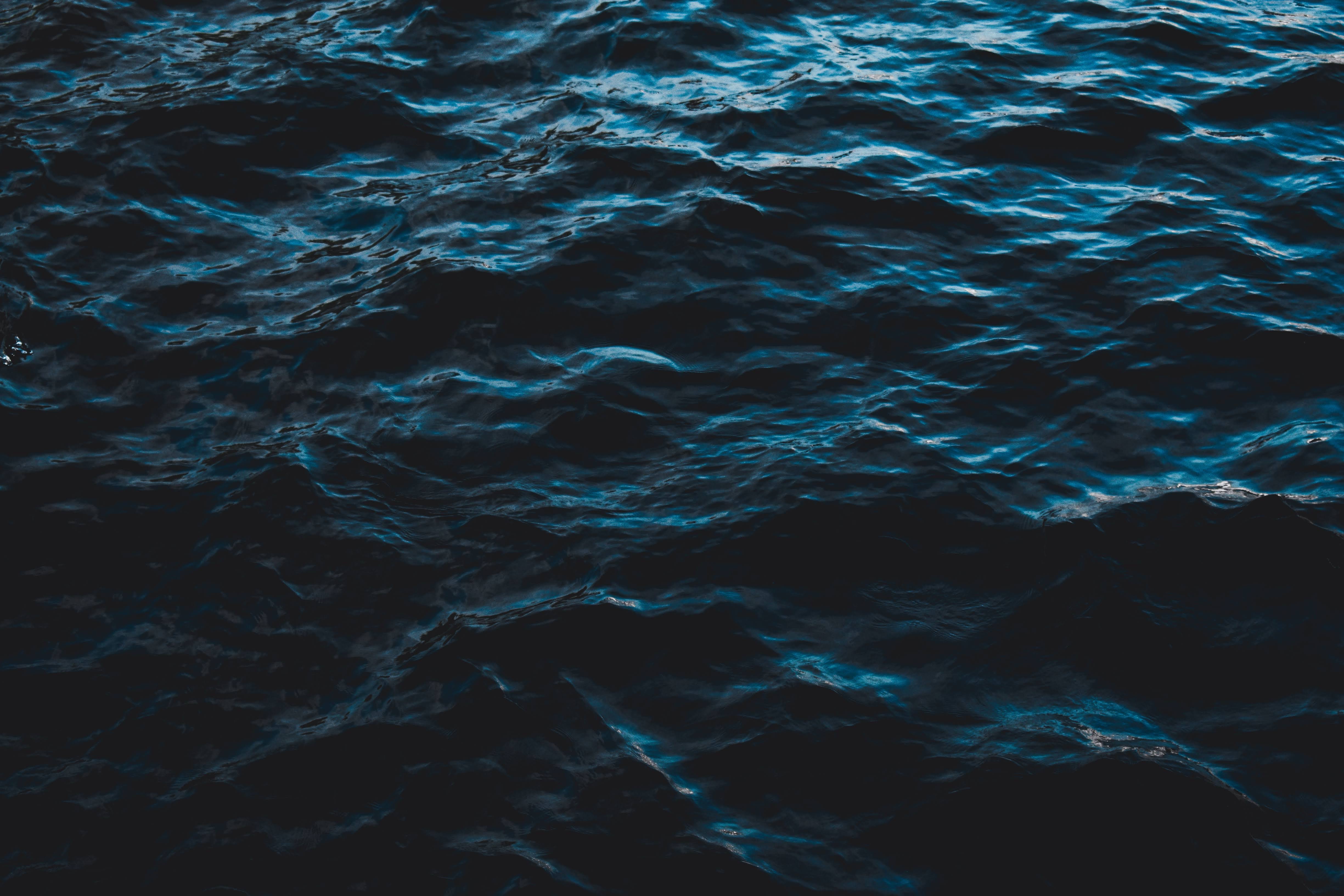 nature, water, sea, waves, dark, ripples, ripple, surface