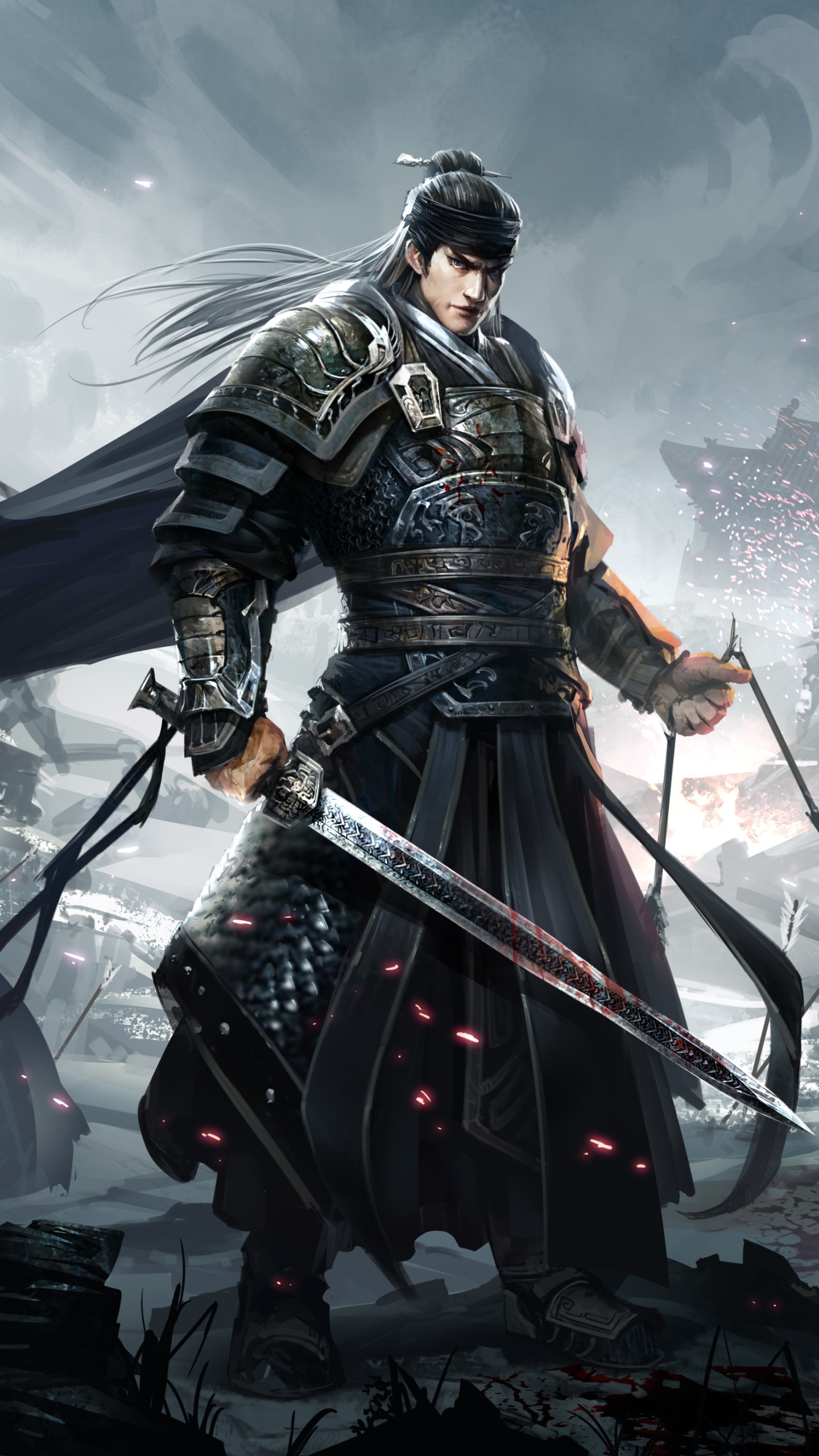 Download mobile wallpaper Fantasy, Warrior, Sword for free.