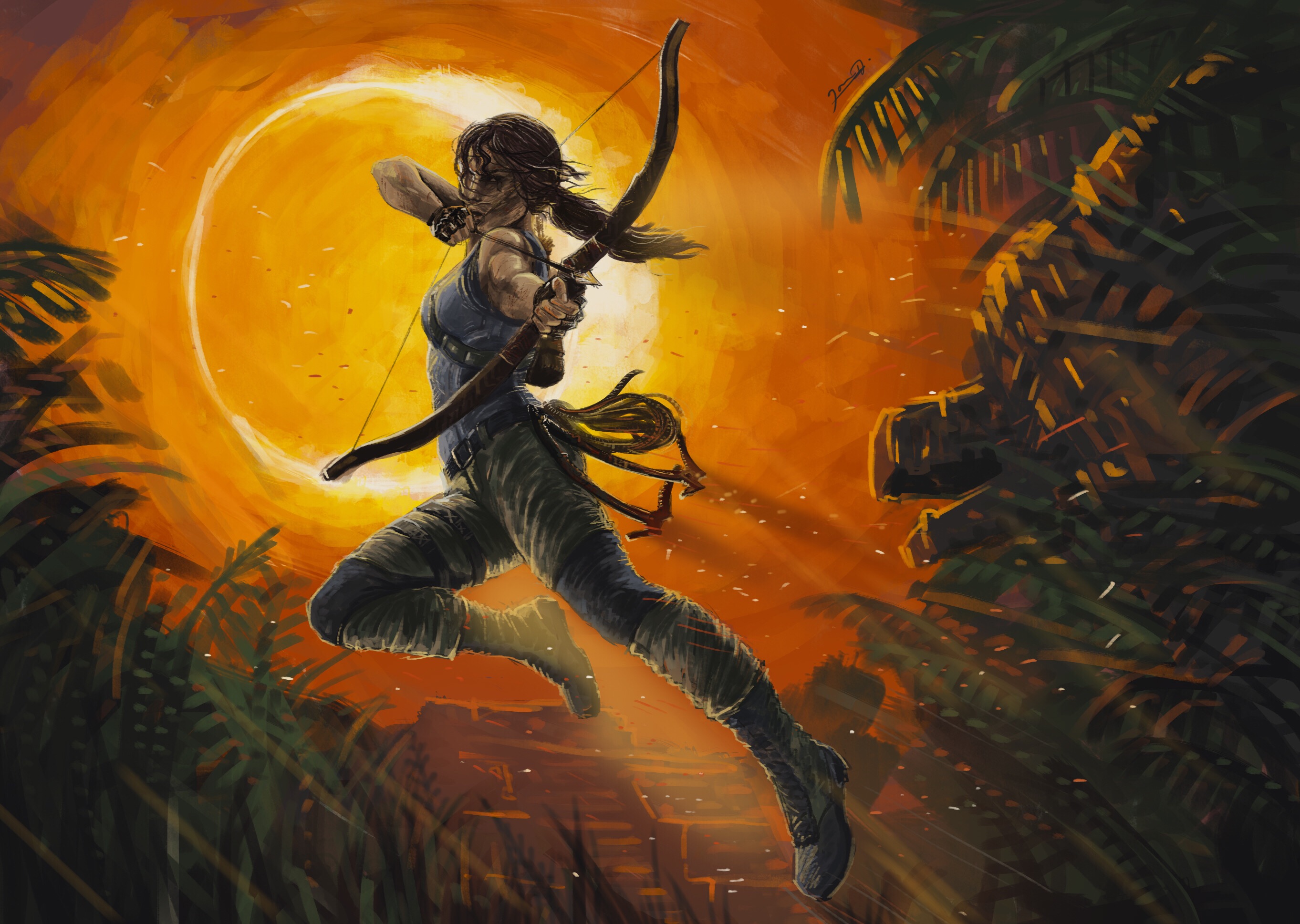 Descarga gratuita de fondo de pantalla para móvil de Tomb Raider, Arco, Videojuego, Mujer Guerrera, Lara Croft.