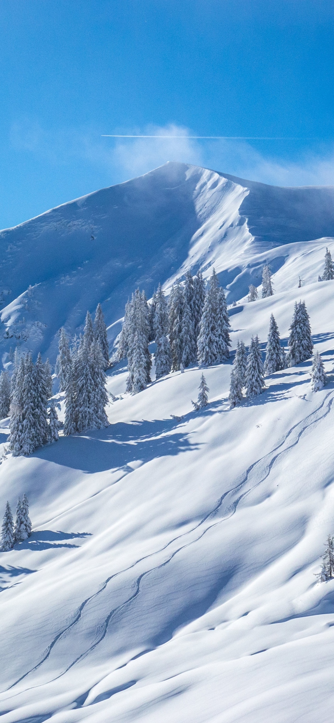 Download mobile wallpaper Winter, Mountains, Snow, Austria, Earth, Alps Mountain for free.
