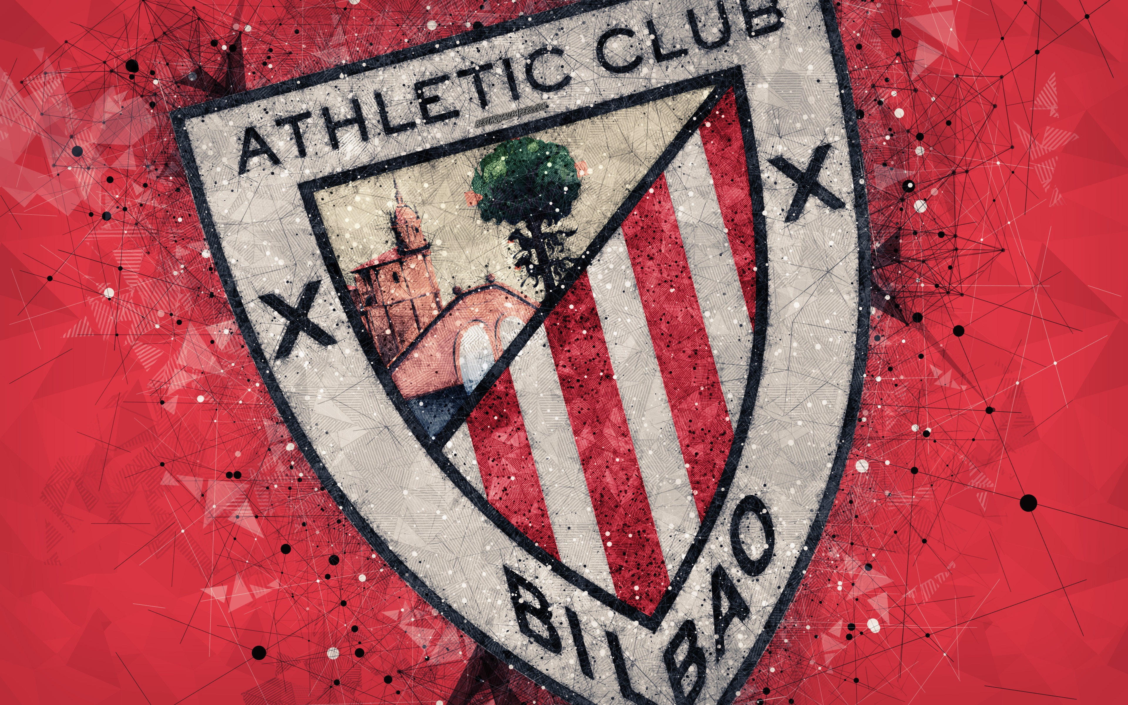 Handy-Wallpaper Sport, Fußball, Logo, Emblem, Athletic Bilbao kostenlos herunterladen.