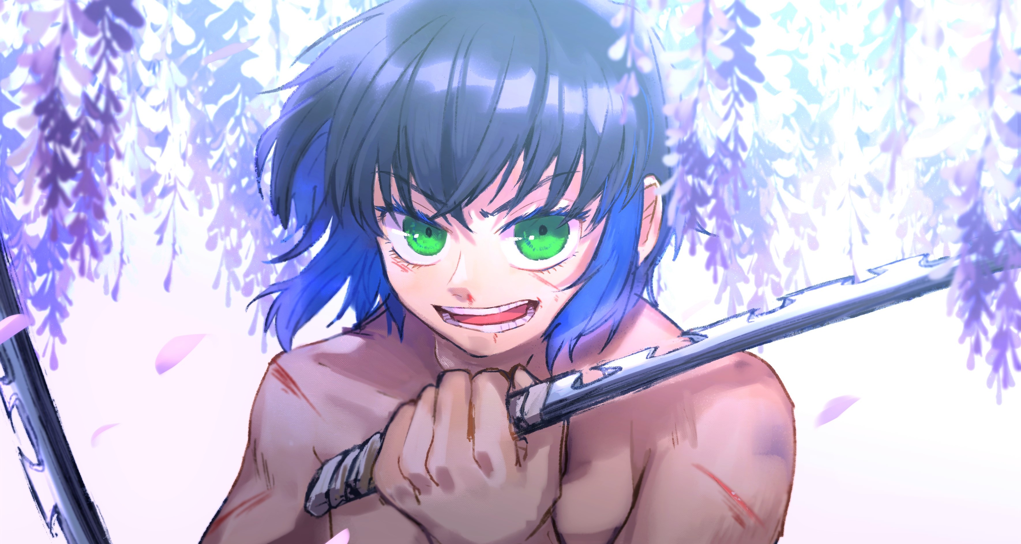 Baixar papel de parede para celular de Anime, Olhos Verdes, Demon Slayer: Kimetsu No Yaiba, Inosuke Hashibira gratuito.
