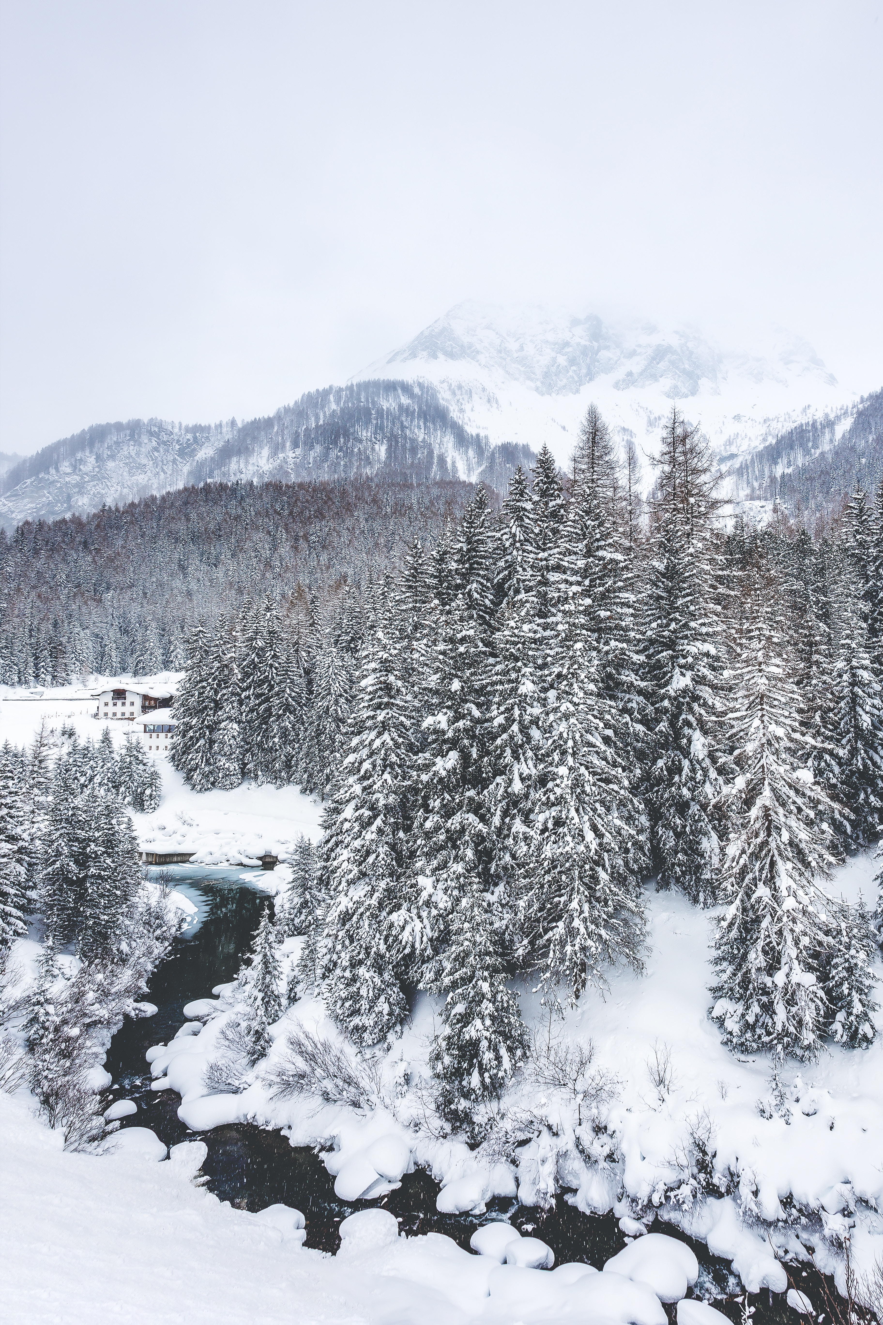 Descarga gratuita de fondo de pantalla para móvil de Montañas, Vista Desde Arriba, Nieve, Invierno, Naturaleza, Italia.