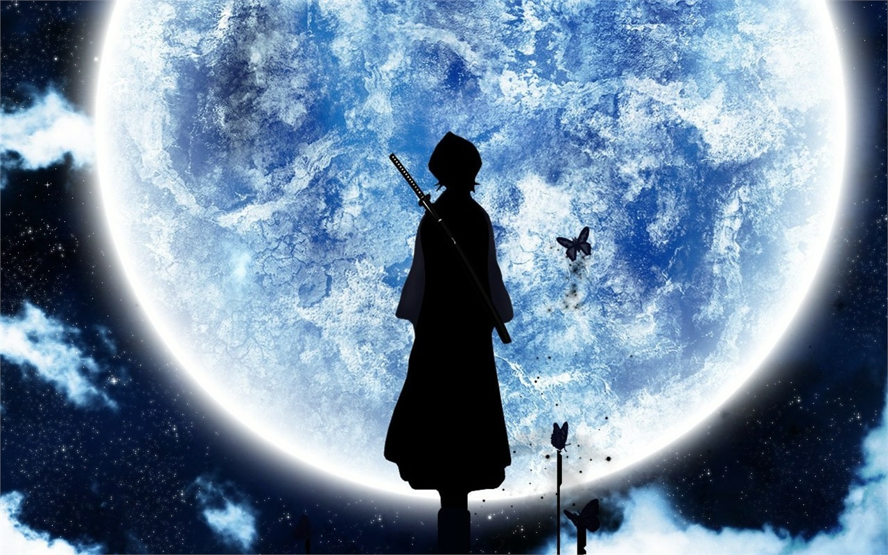 Handy-Wallpaper Bleach, Rukia Kuchiki, Animes kostenlos herunterladen.