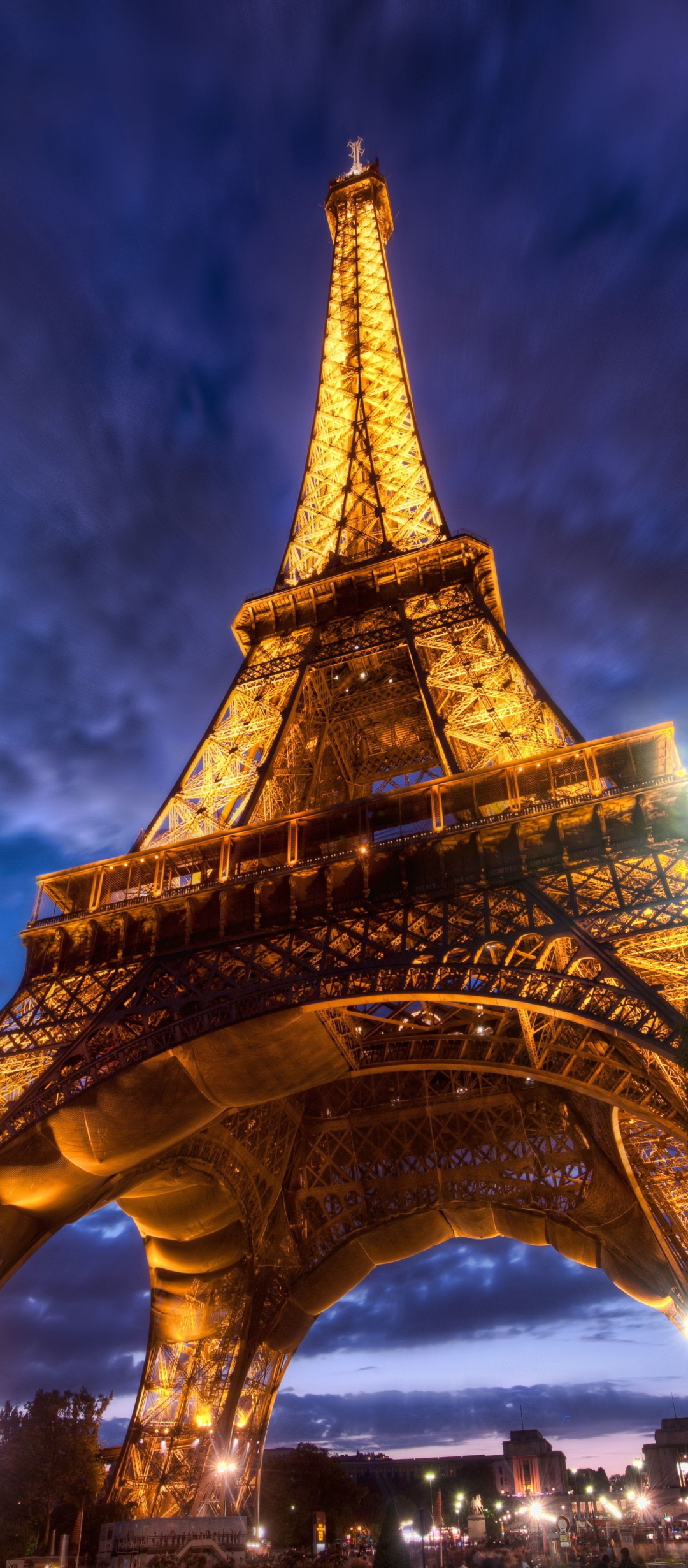 Download mobile wallpaper Night, Paris, Eiffel Tower, Monuments, France, Monument, Man Made for free.