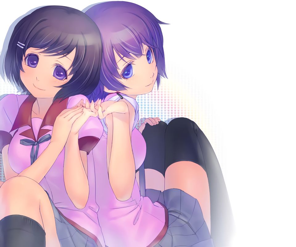 Descarga gratuita de fondo de pantalla para móvil de Animado, Monogatari (Serie), Hitagi Senjogahara, Tsubasa Hanekawa.