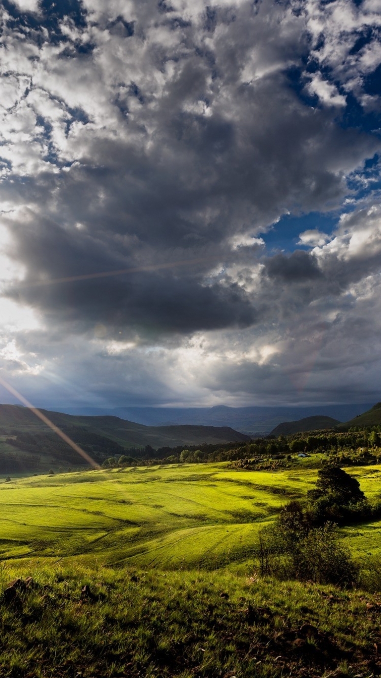 Скачать картинку Пейзаж, Солнце, Облака, Облако, Южная Африка, Южно Африканская Республика, Земля/природа в телефон бесплатно.