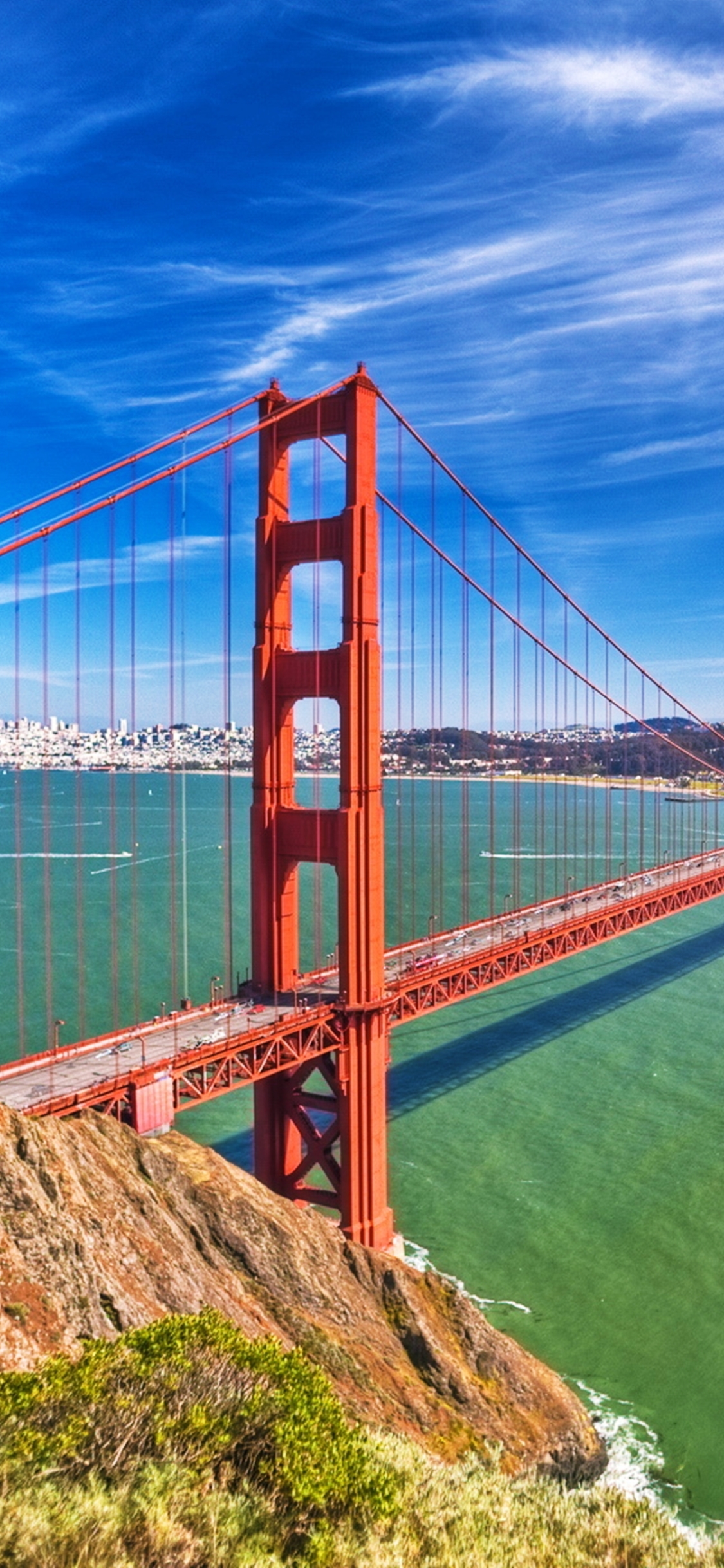 Download mobile wallpaper Landscape, Bridges, Sea, Bridge, Golden Gate, Man Made for free.