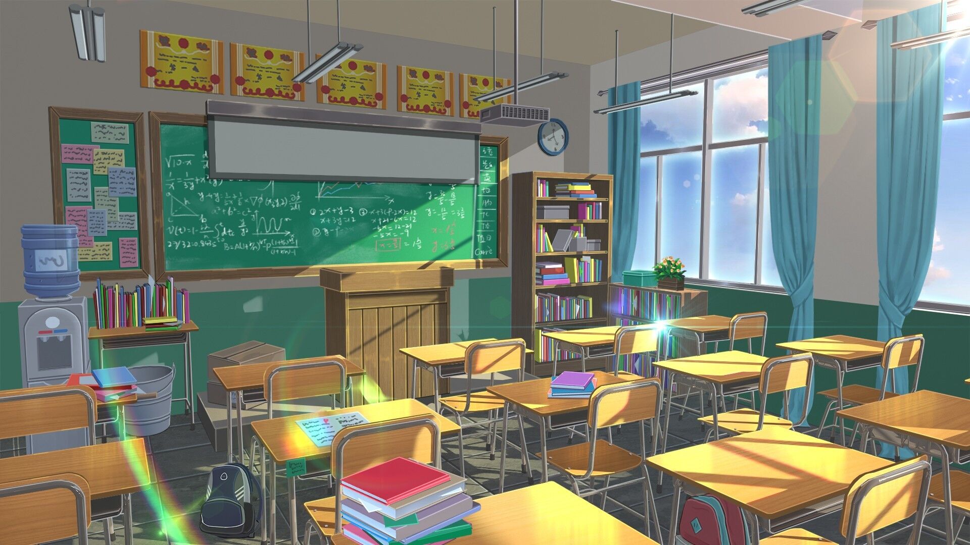 Download mobile wallpaper Anime, Room, Classroom for free.