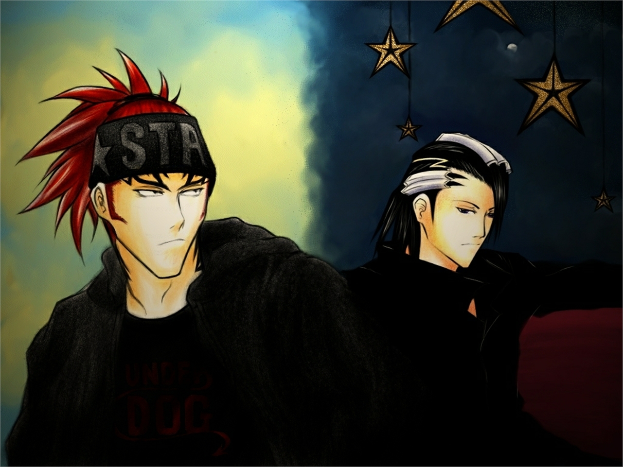 Download mobile wallpaper Anime, Bleach, Renji Abarai, Byakuya Kuchiki for free.