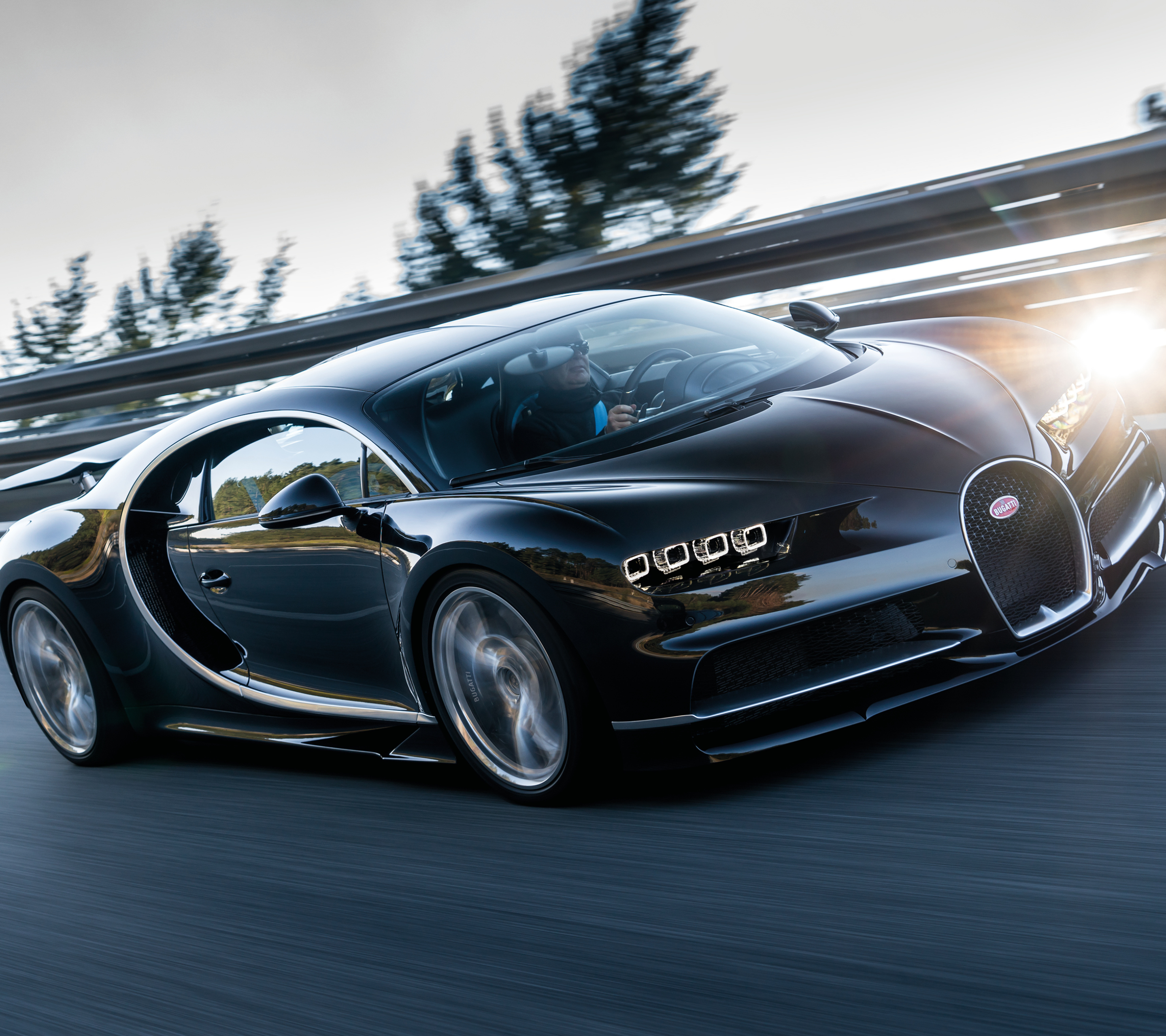 Download mobile wallpaper Bugatti, Car, Supercar, Vehicle, Bugatti Chiron, Vehicles, Black Car for free.