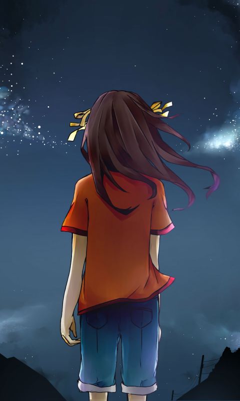 Download mobile wallpaper Anime, Stars, Night, Haruhi Suzumiya, The Melancholy Of Haruhi Suzumiya for free.