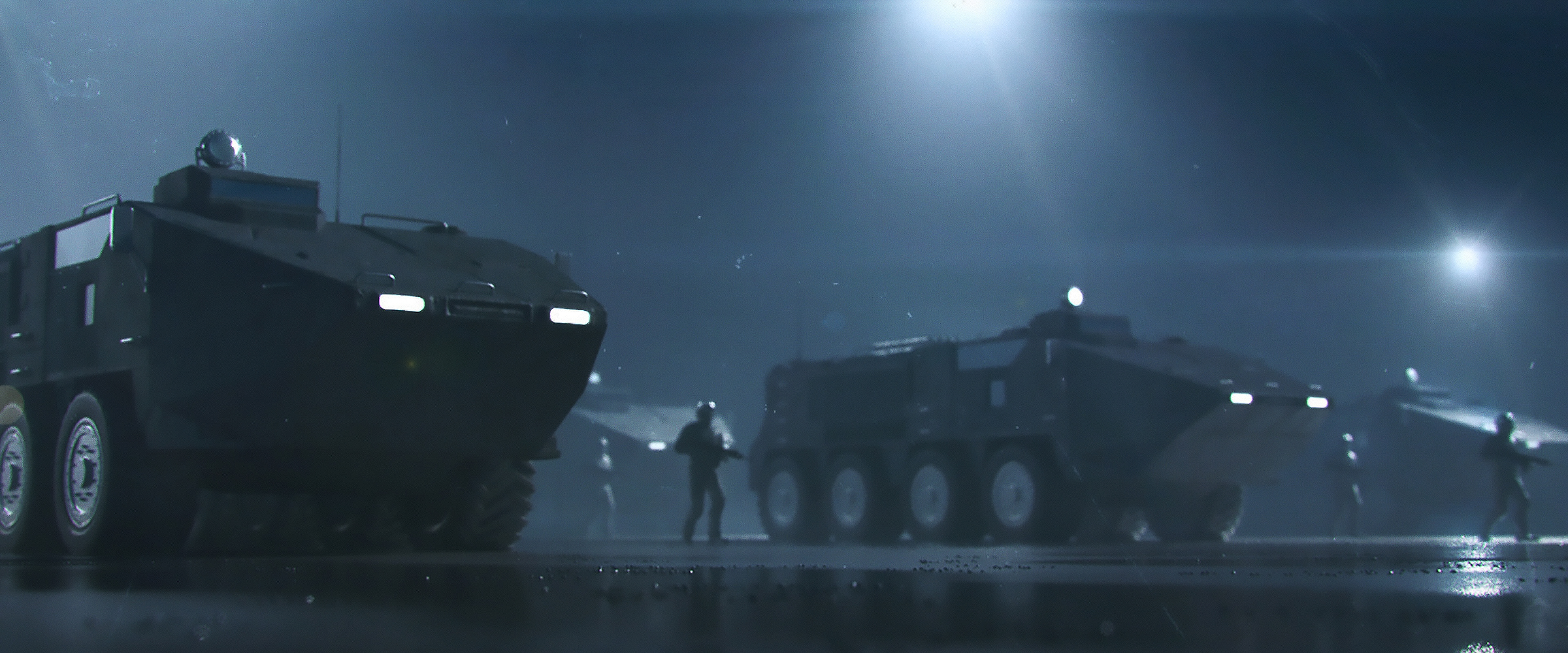 Free download wallpaper Night, Military, Soldier, Armored Vehicle on your PC desktop