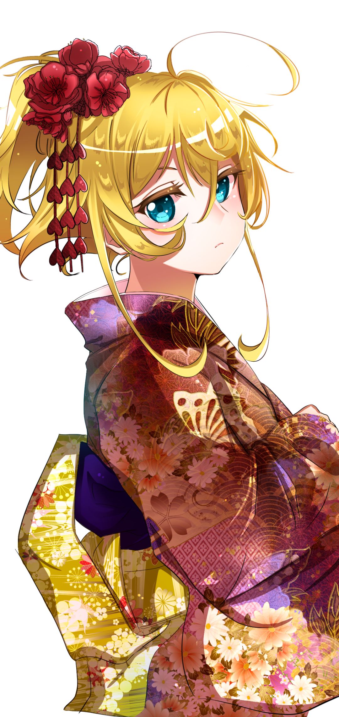 Téléchargez des papiers peints mobile Blond, Kimono, Animé, Yeux Aquatiques, Youjo Senki, Tanya Degurechaff gratuitement.