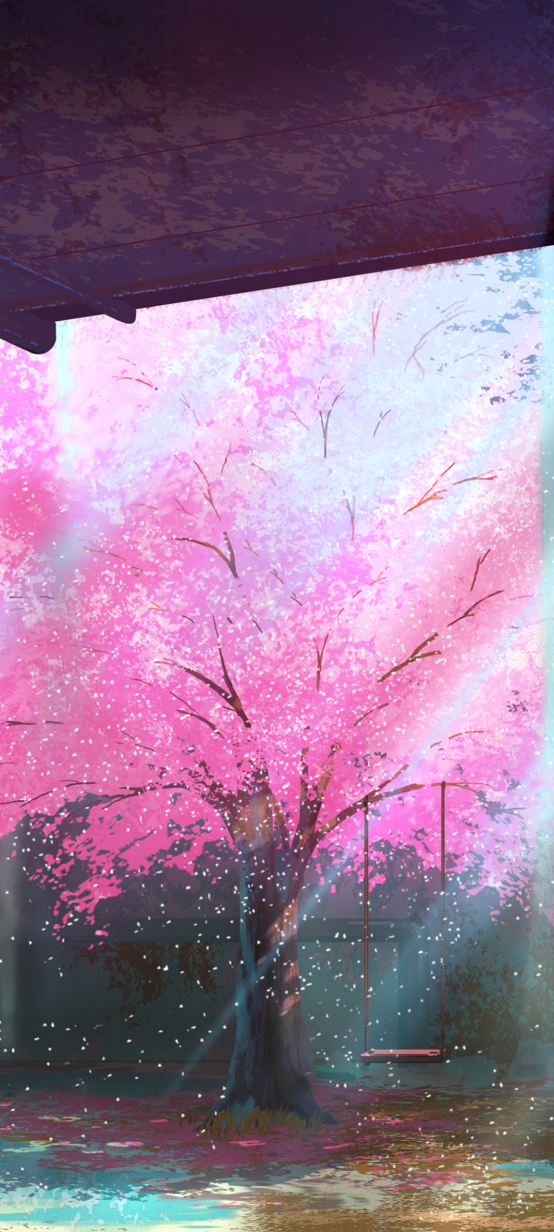Handy-Wallpaper Herbst, Sakura, Baum, Animes kostenlos herunterladen.