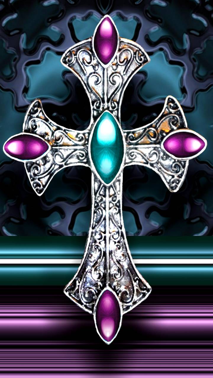 Download mobile wallpaper Gothic, Jewelry, Silver, Cross, Religious for free.