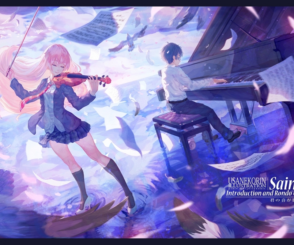 Free download wallpaper Anime, Kousei Arima, Kaori Miyazono, Your Lie In April on your PC desktop