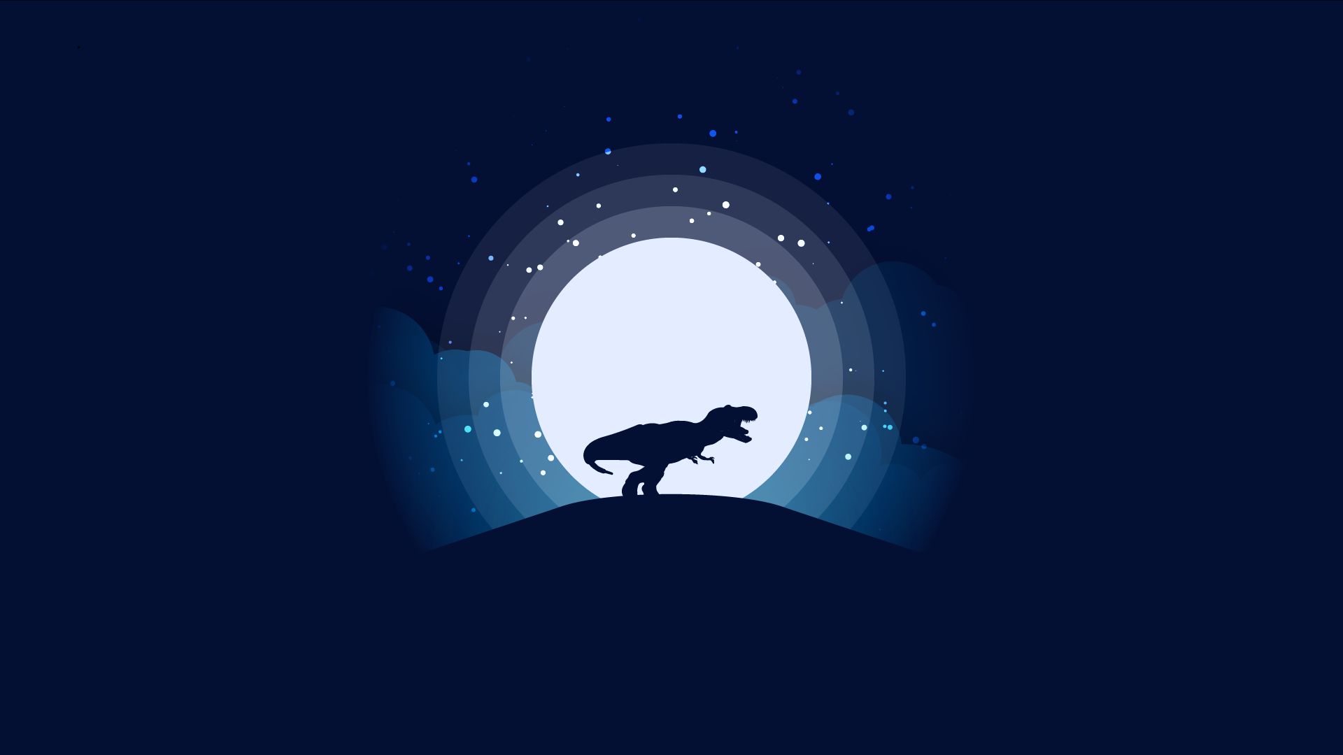 moon, night, dinosaurs, animal, tyrannosaurus rex
