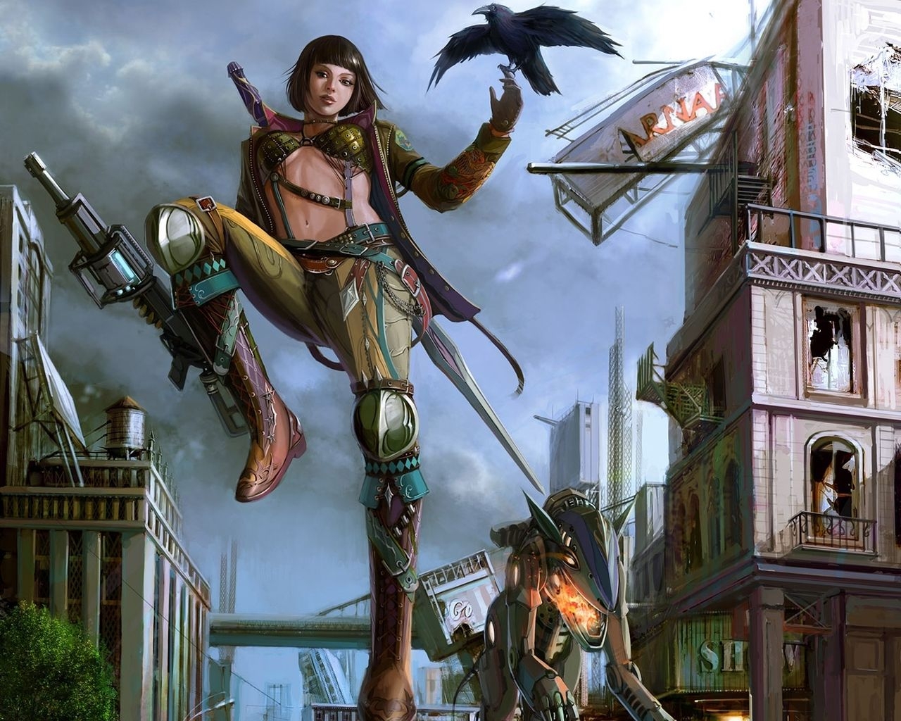 Laden Sie das Science Fiction, Kriegerin-Bild kostenlos auf Ihren PC-Desktop herunter