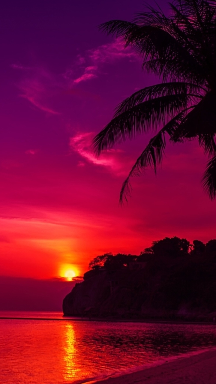Скачать картинку Пляж, Таиланд, Земля/природа, Закат Солнца в телефон бесплатно.
