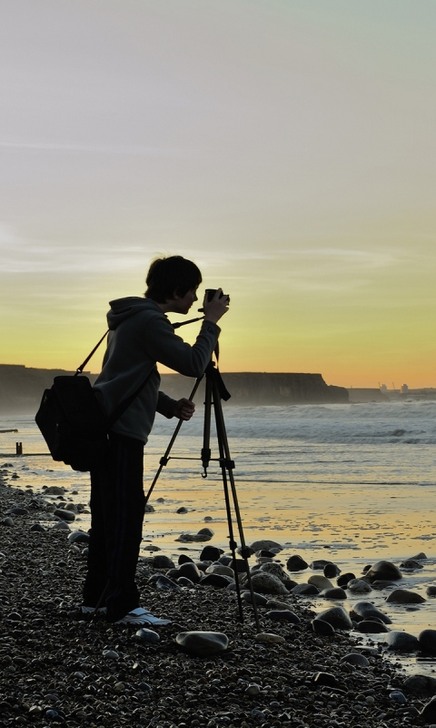 Descarga gratuita de fondo de pantalla para móvil de Cielo, Mar, Océano, Cámara, Atardecer, Hecho Por El Hombre, Puesta De Sol.