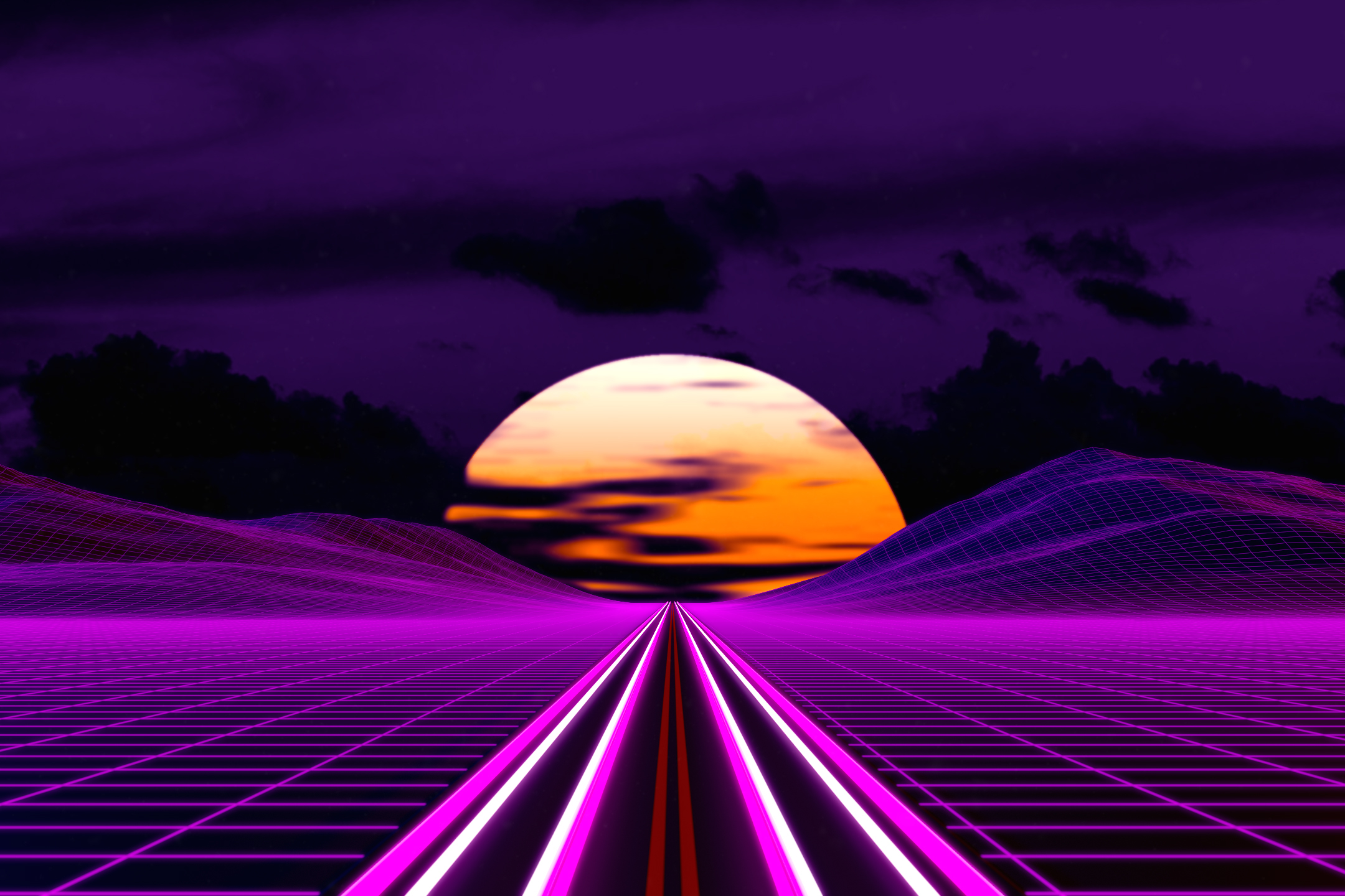 Download mobile wallpaper Artistic, Retro Wave for free.