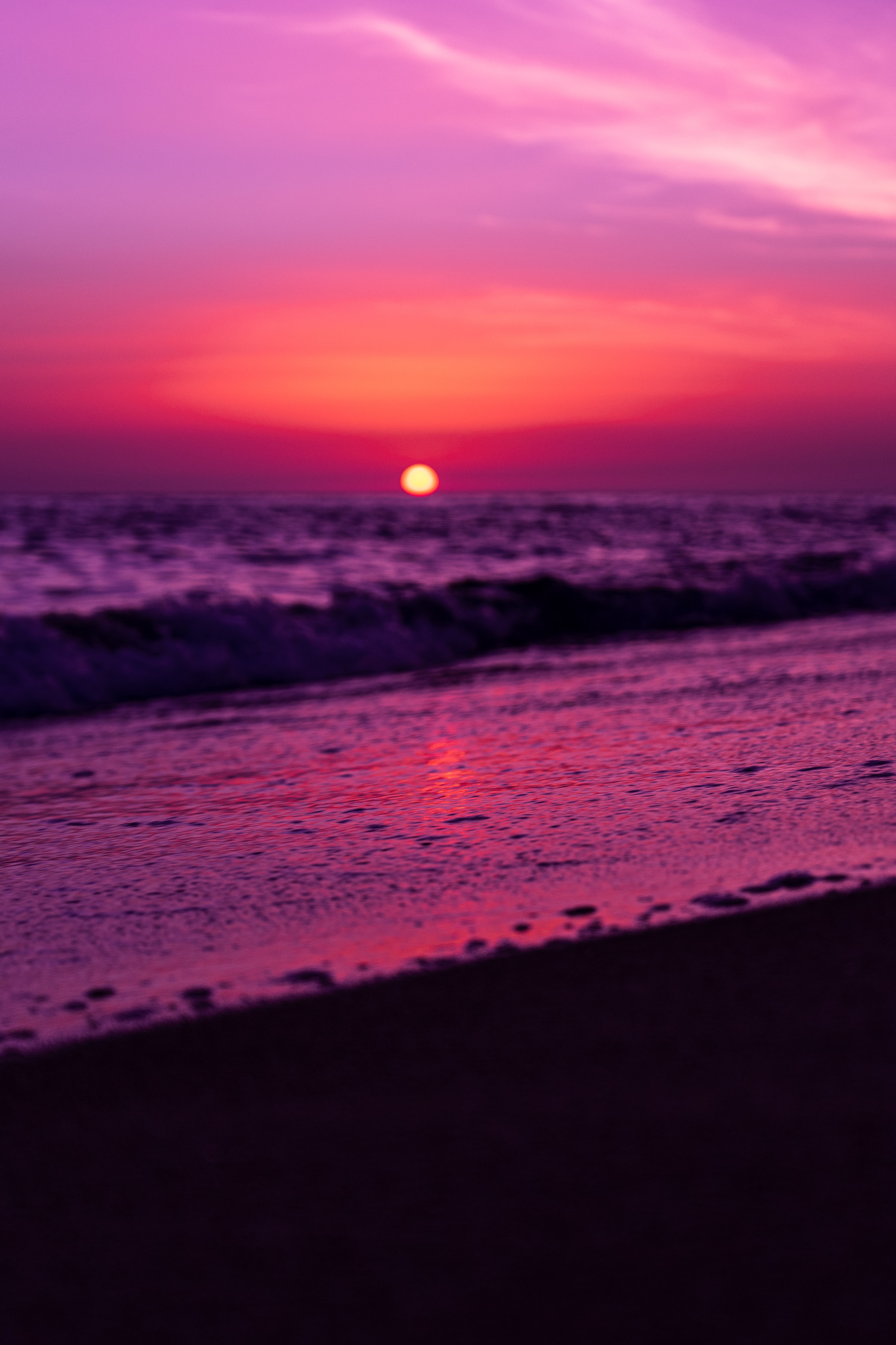 Free download wallpaper Sunset, Nature, Sun, Violet, Horizon, Purple on your PC desktop