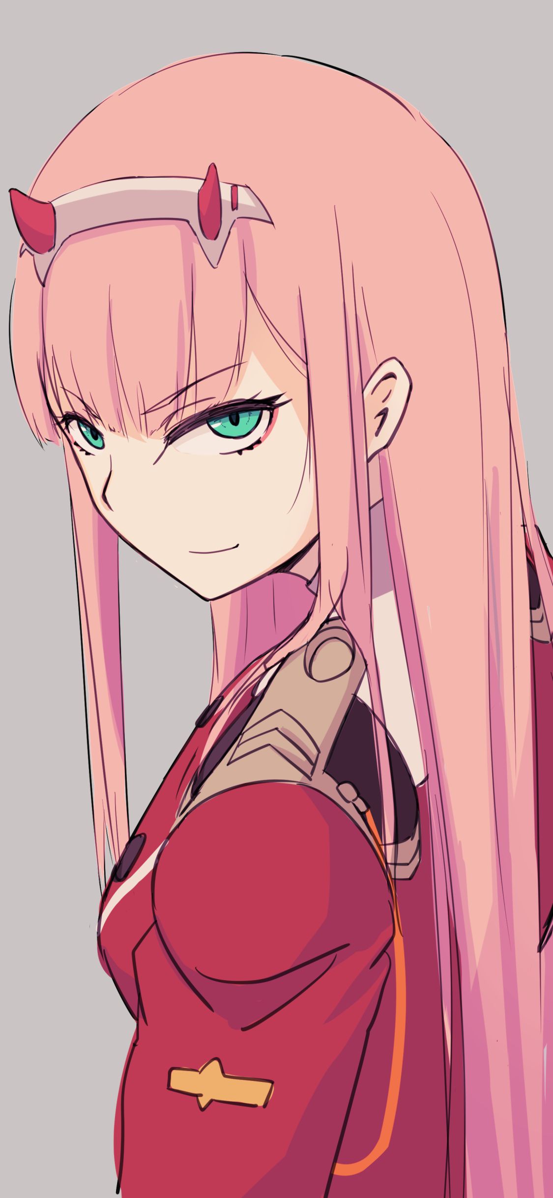 Handy-Wallpaper Blaue Augen, Pinkes Haar, Animes, Lange Haare, Darling In The Franxx, Zero Two (Liebling Im Franxx) kostenlos herunterladen.