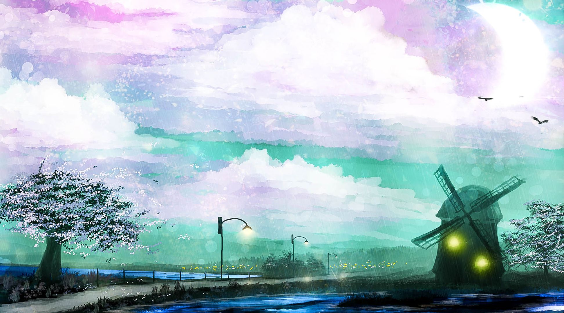 Free download wallpaper Anime, Landscape on your PC desktop