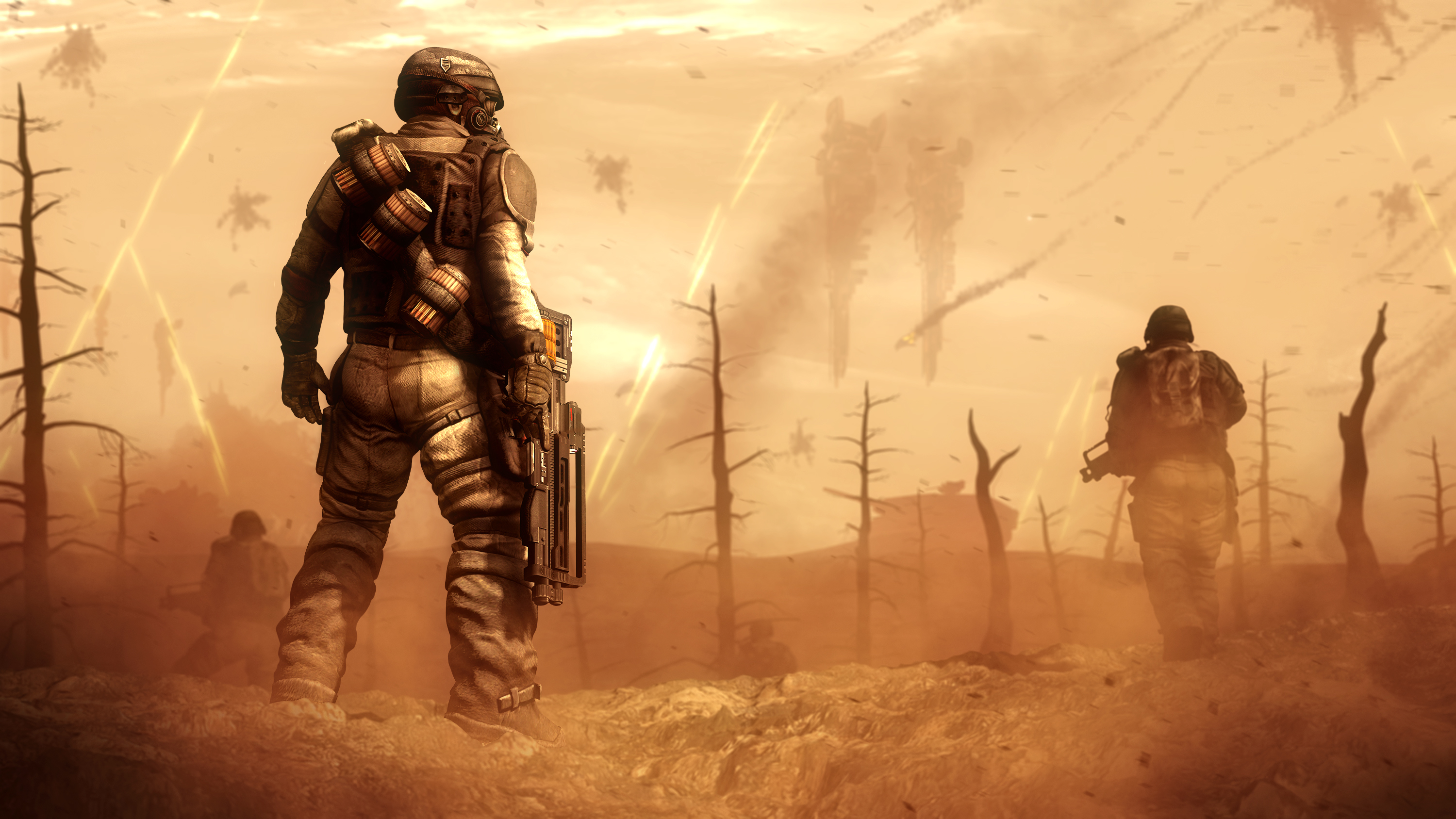 video game, wasteland, post apocalyptic, soldier