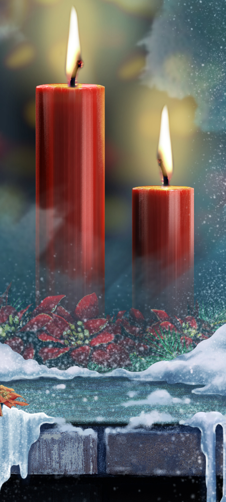 Download mobile wallpaper Christmas, Holiday, Candle for free.