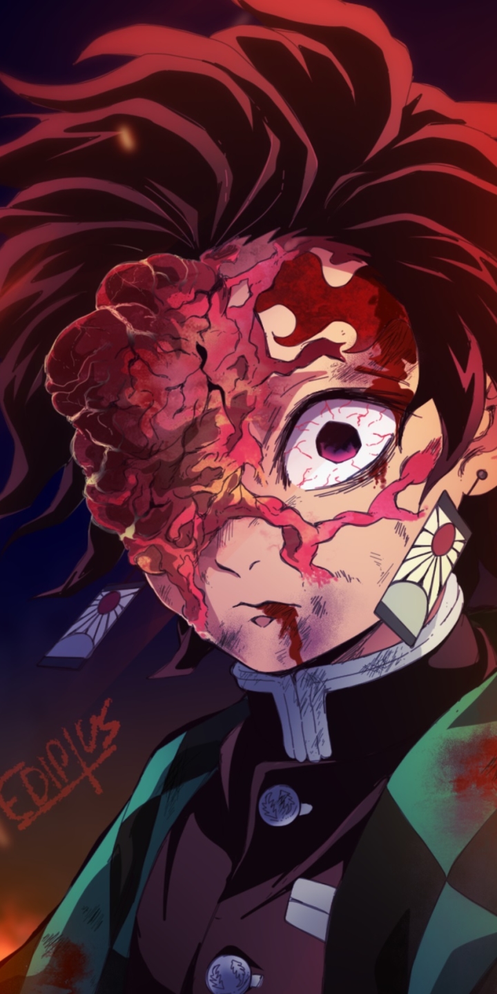 Handy-Wallpaper Animes, Demon Slayer, Tanjiro Kamado kostenlos herunterladen.