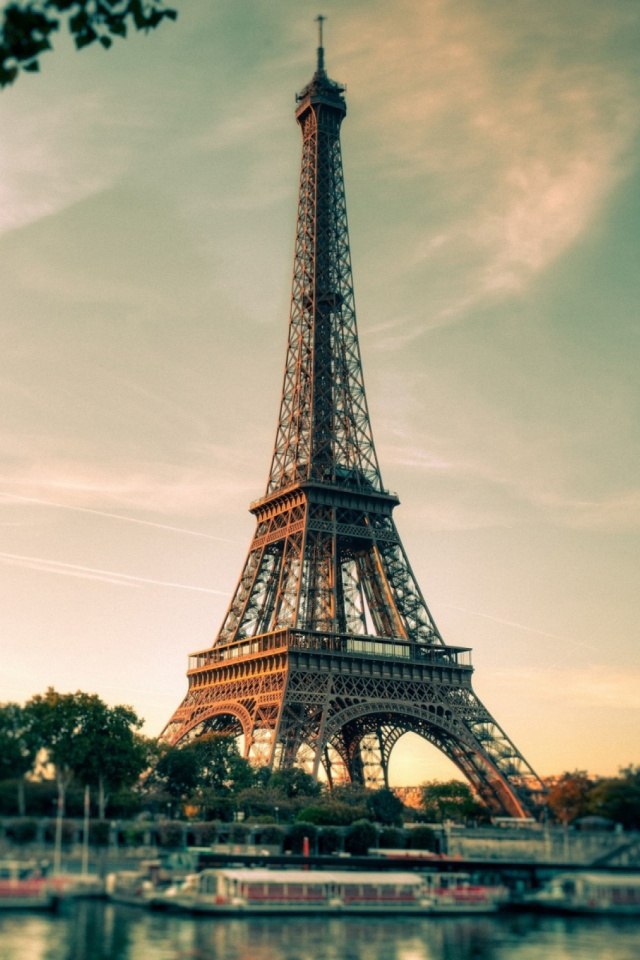 Download mobile wallpaper Water, Paris, Eiffel Tower, Monuments, France, Man Made for free.