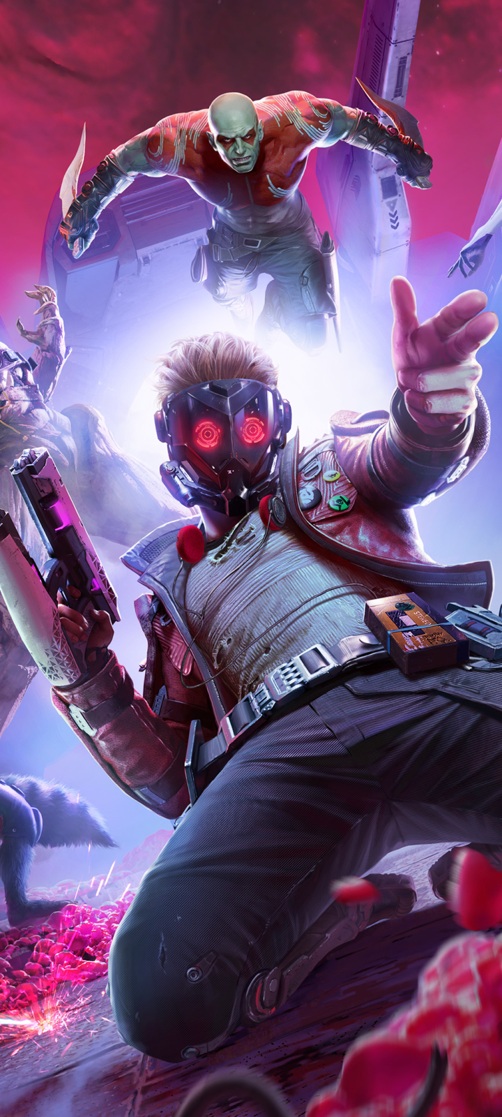 Download mobile wallpaper Video Game, Star Lord, Drax The Destroyer, Marvel's Guardians Of The Galaxy for free.