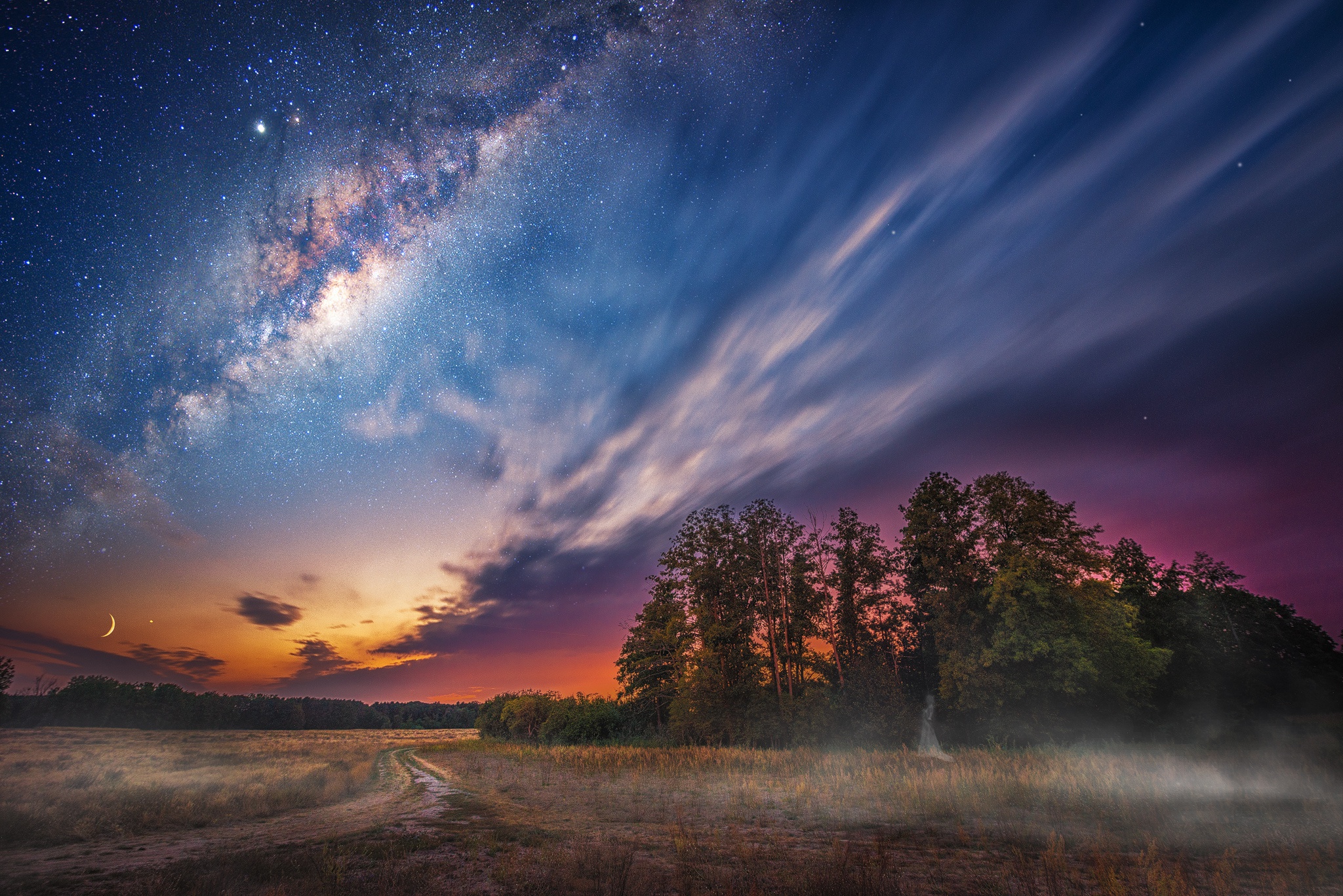 Handy-Wallpaper Natur, Sterne, Milchstraße, Nacht, Himmel, Erde/natur kostenlos herunterladen.