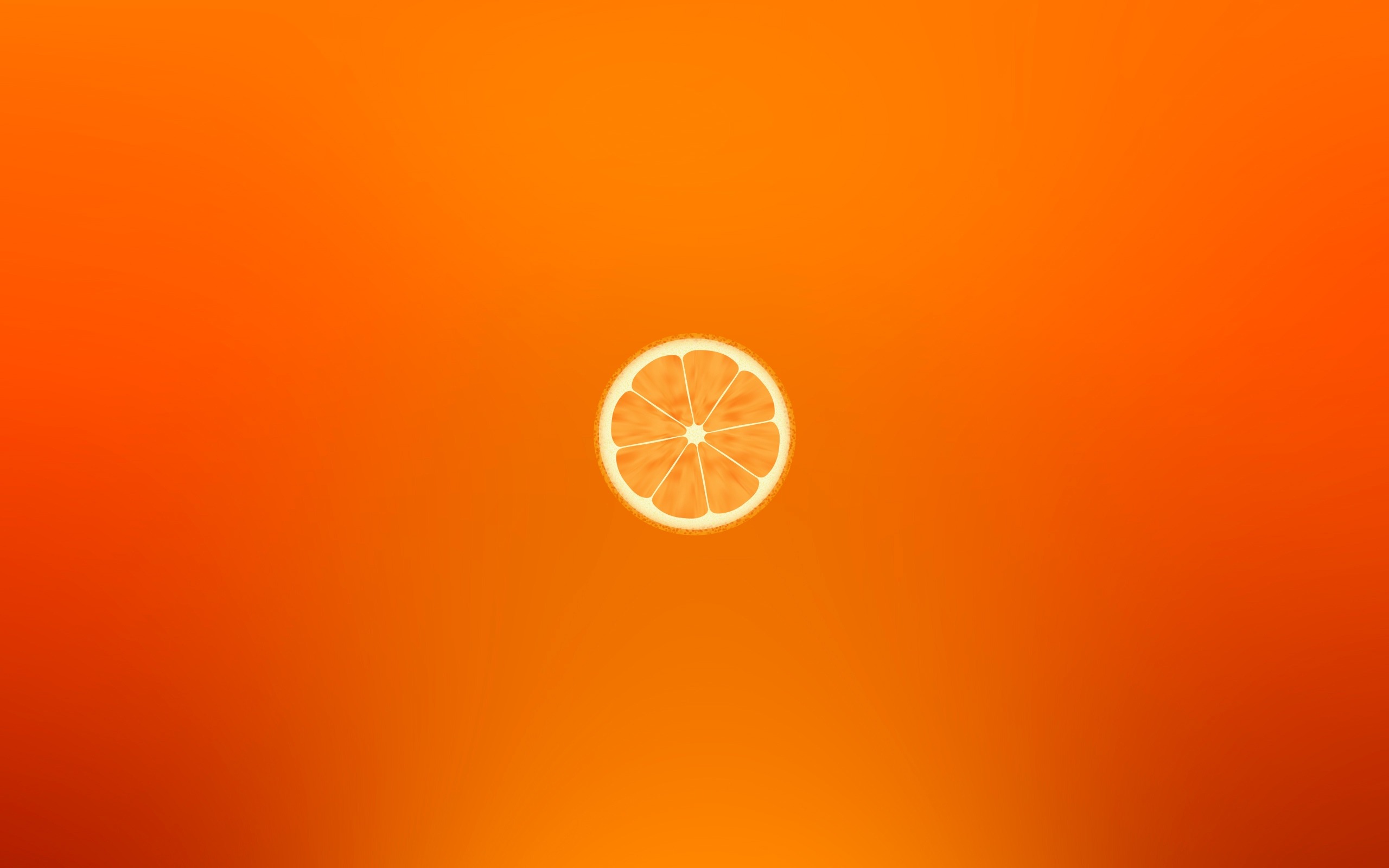 Скачать обои бесплатно Минимализм, Художественные, Оранжевый Цвет), Апельсин) картинка на рабочий стол ПК