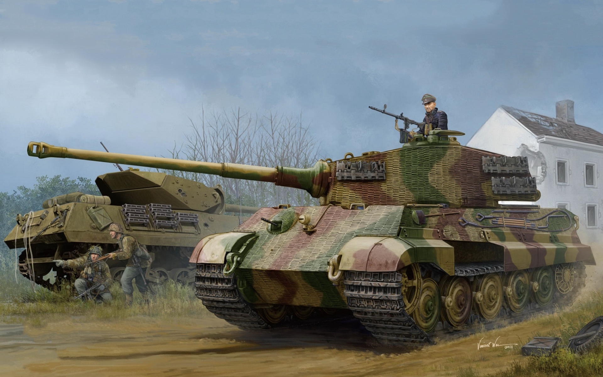 471680 скачать обои тигр ii, военные, танк, танки - заставки и картинки бесплатно