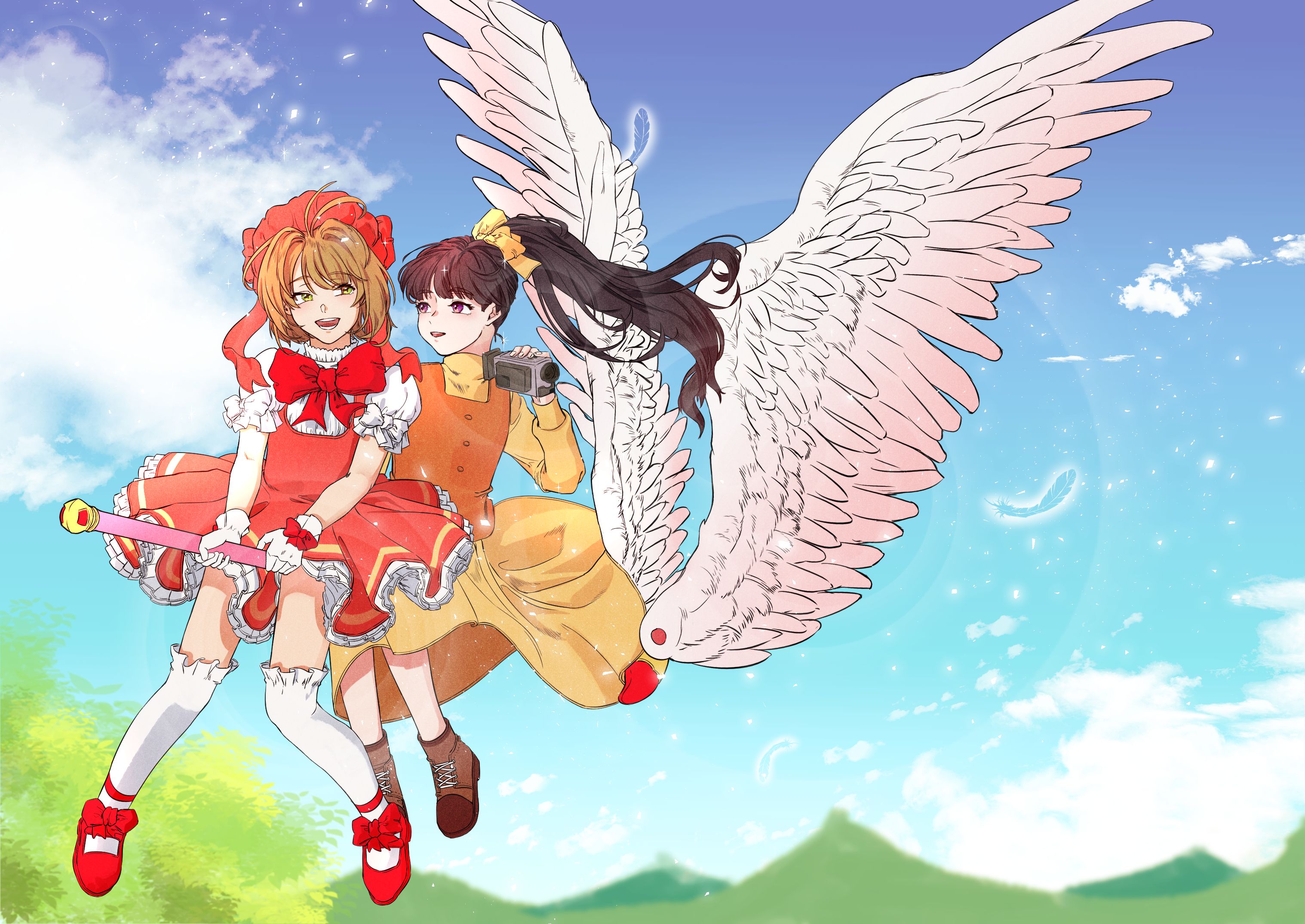 Free download wallpaper Anime, Cardcaptor Sakura, Sakura Kinomoto, Tomoyo Daidouji on your PC desktop