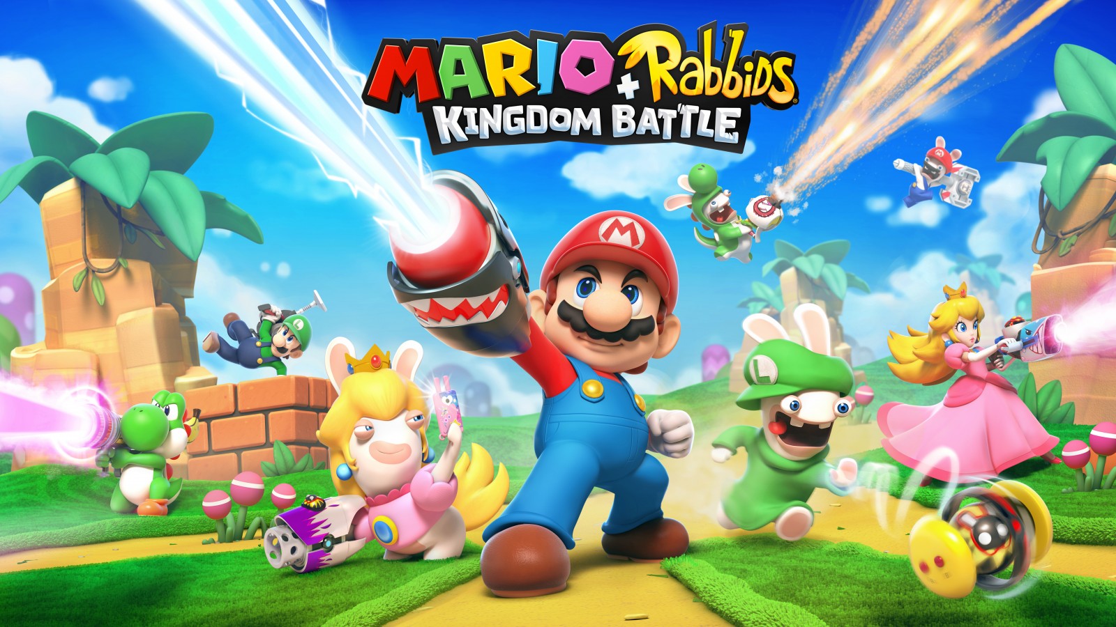 Laden Sie Mario + Rabbids Kingdom Battle HD-Desktop-Hintergründe herunter