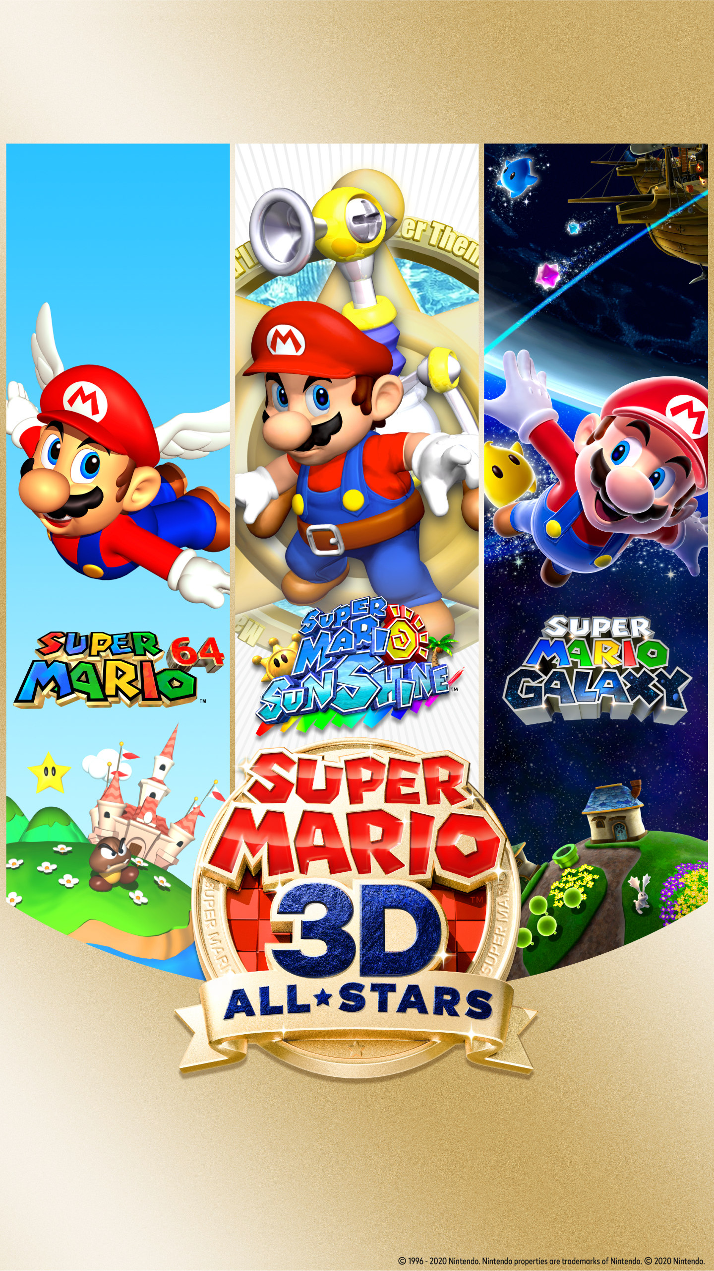 video game, super mario 3d all stars, super mario 64, super mario sunshine, mario, super mario galaxy